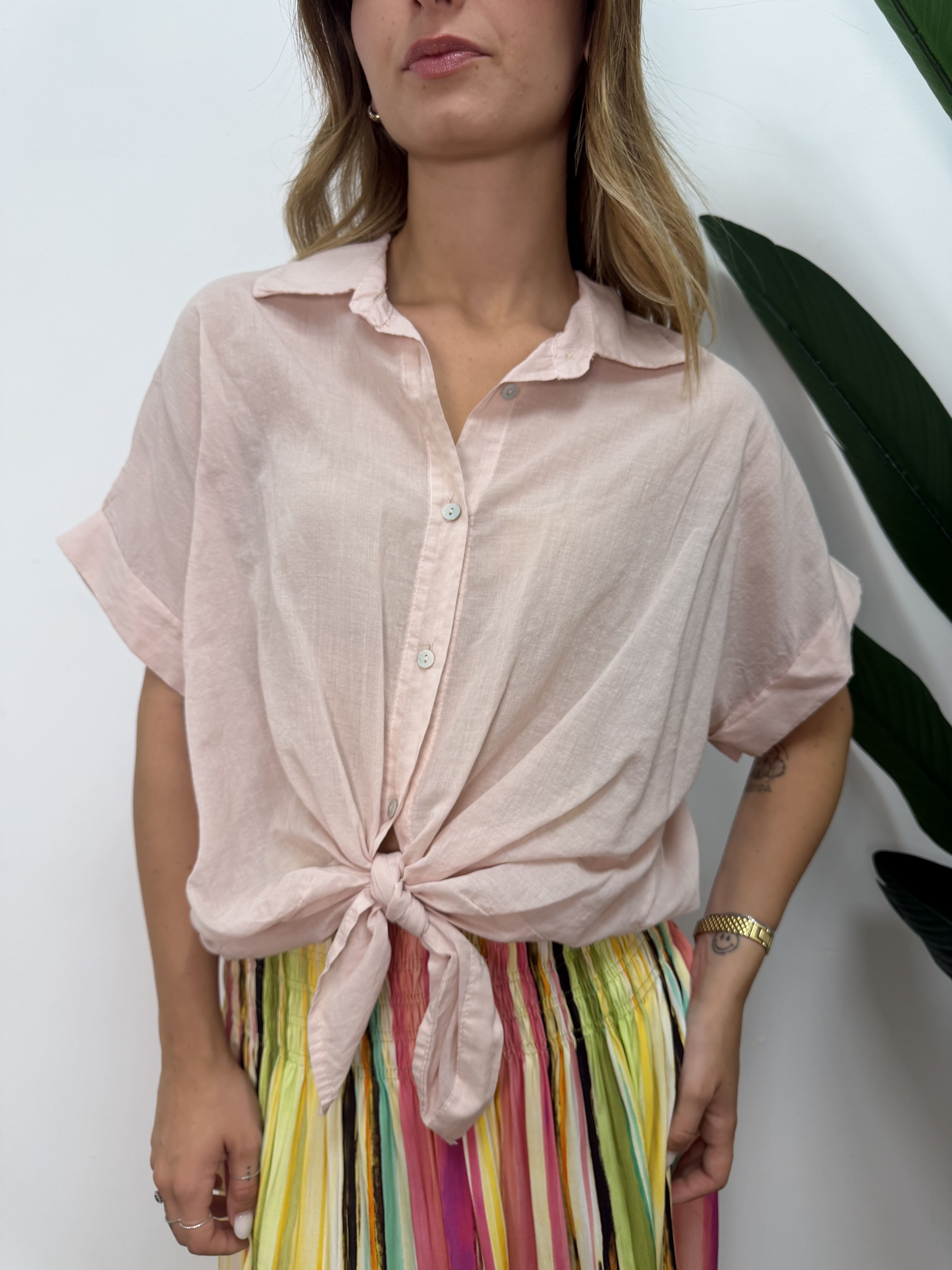 Camicia mezza manica in mussola di cotone Susy Mix