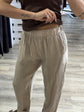 Pantalone baggy in lino con risvolto Susy Mix