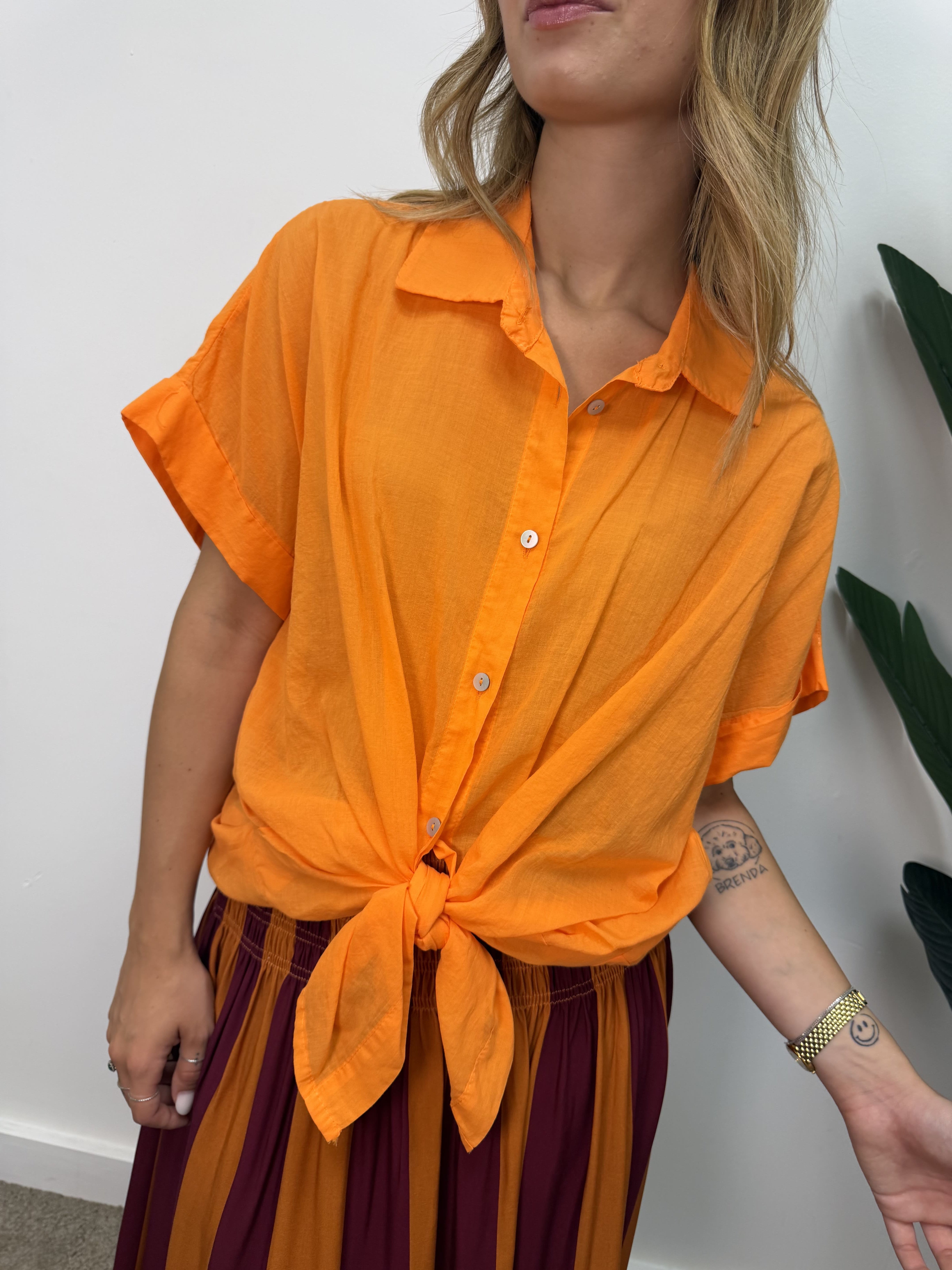 Camicia mezza manica in mussola di cotone Susy Mix