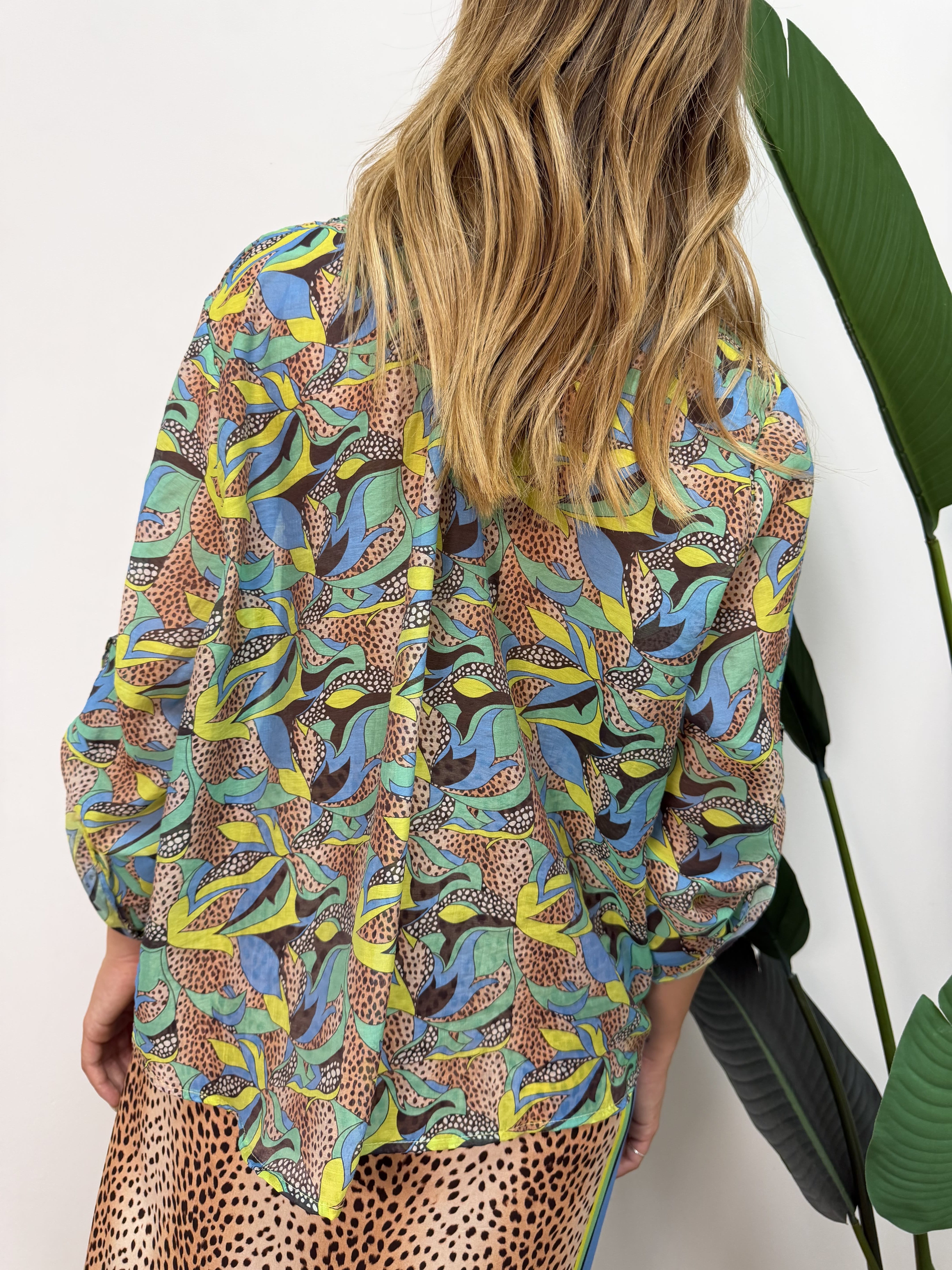 Camicia in lyocell stampa urban jungle HaveOne THE ISLAND