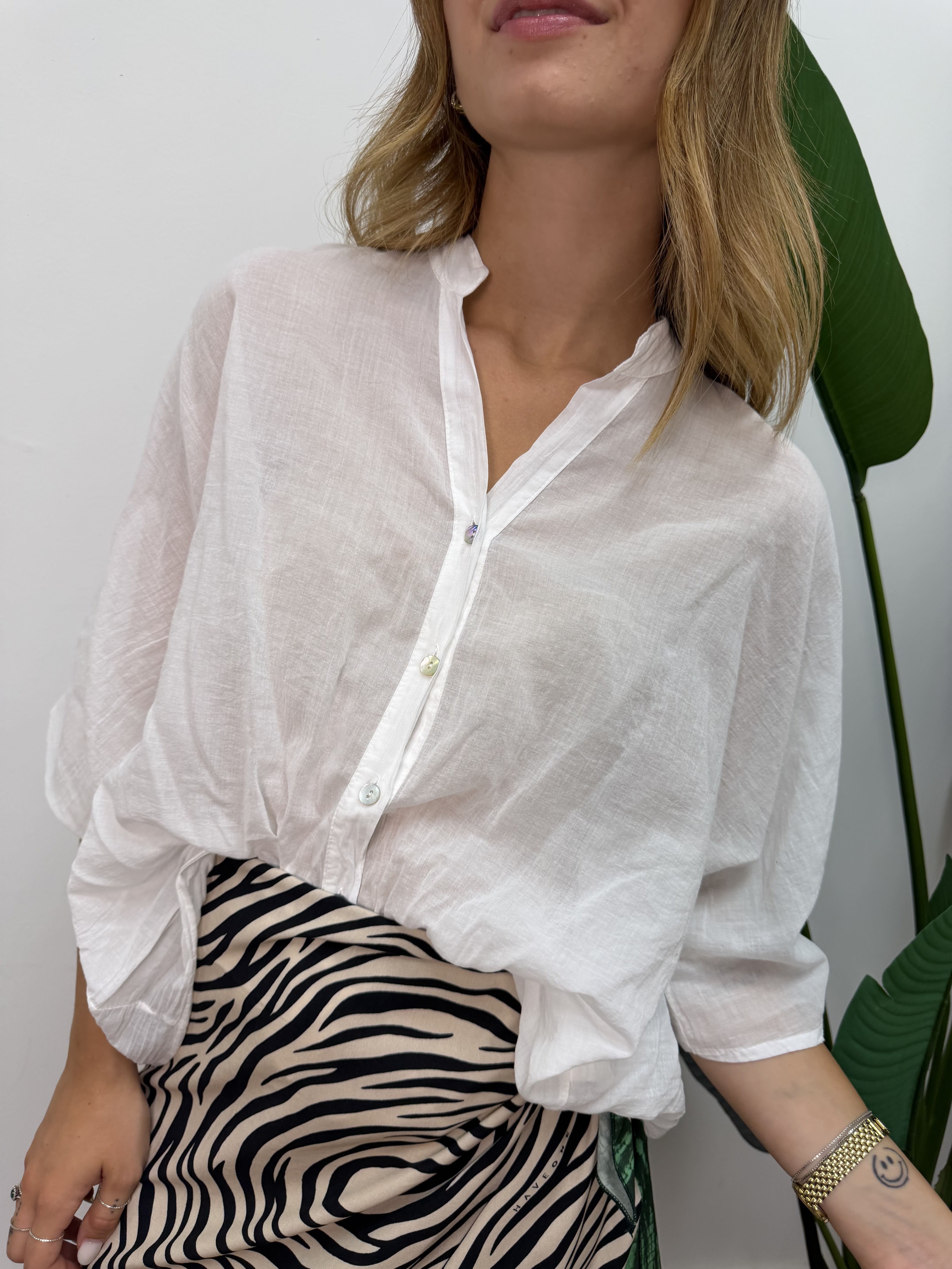 Camicia in mussola di cotone Tensione In