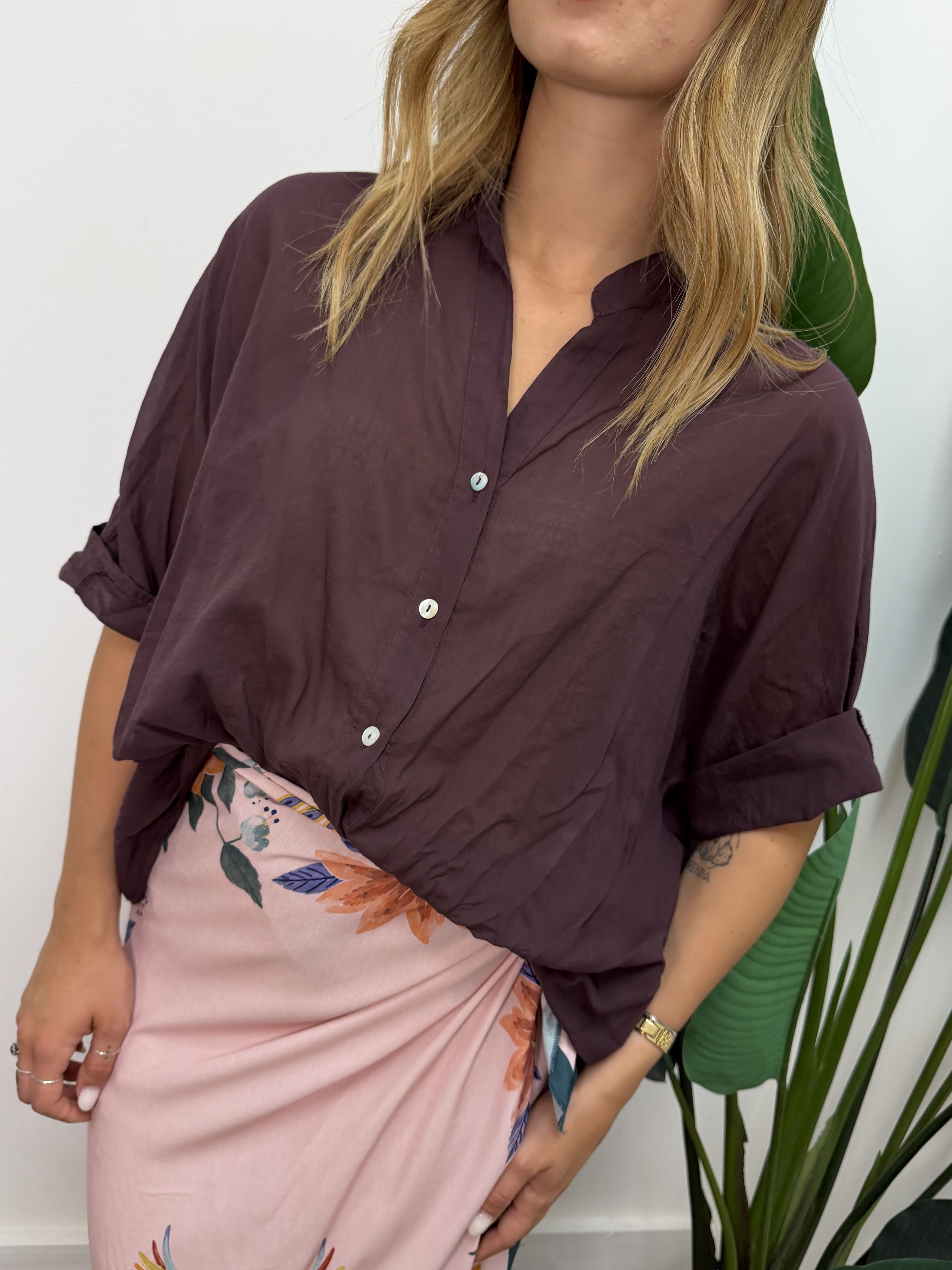 Camicia in mussola di cotone Tensione In