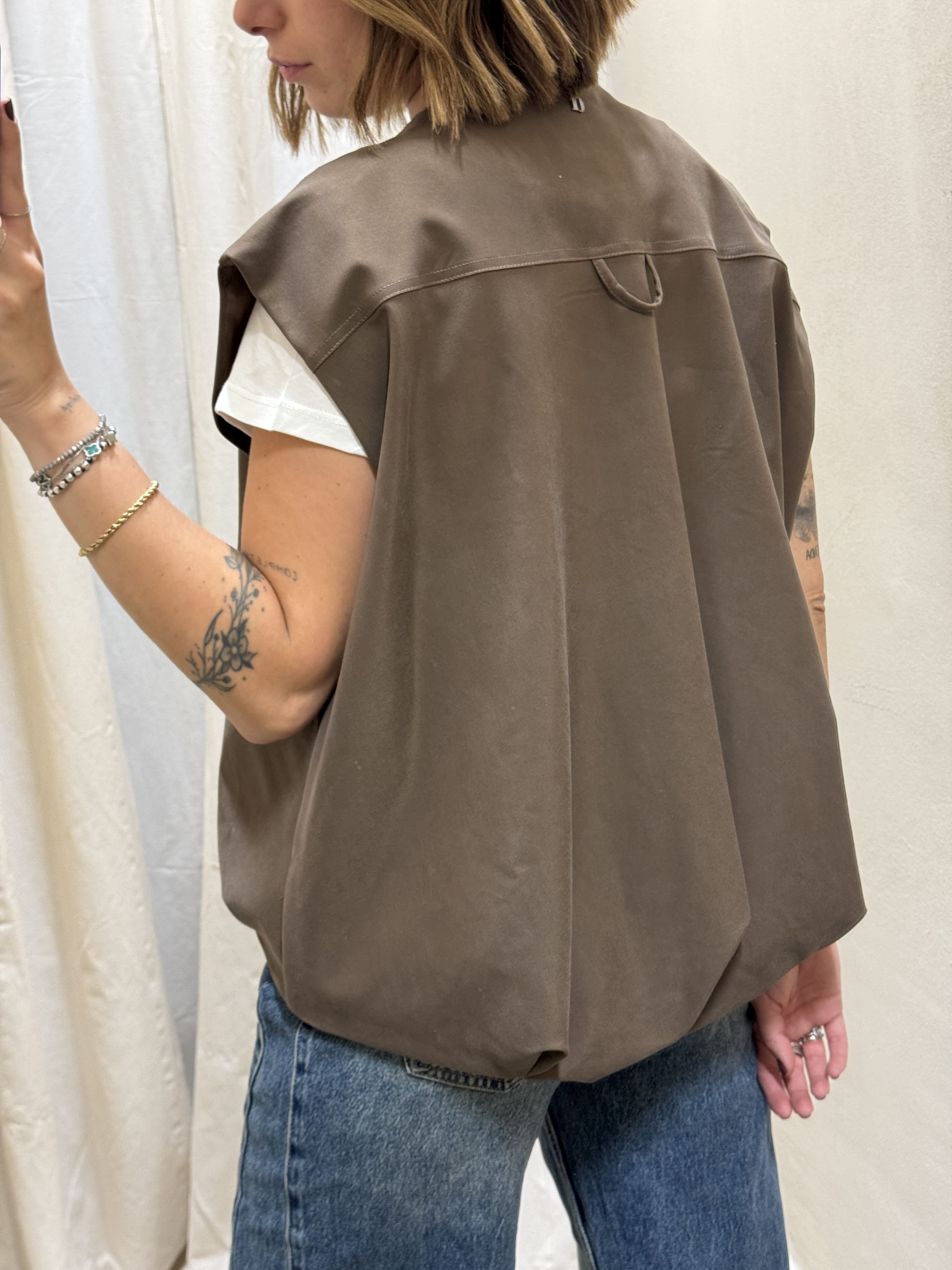 Gilet over arricciato Dixie