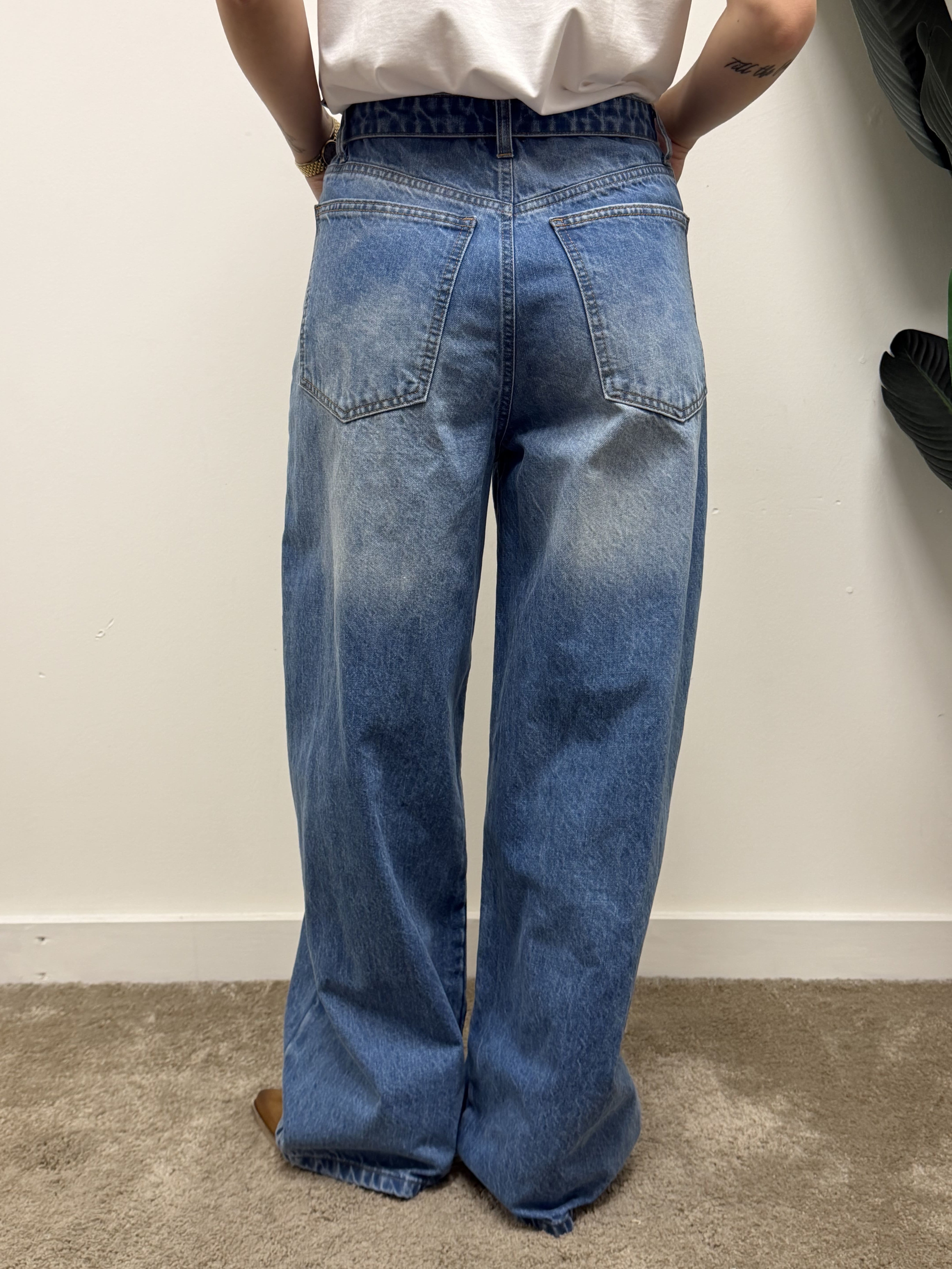 Jeans wide con risvolto Susy Mix