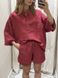 Coordinato camicia + pantaloncino in lino e viscosa Tensione In