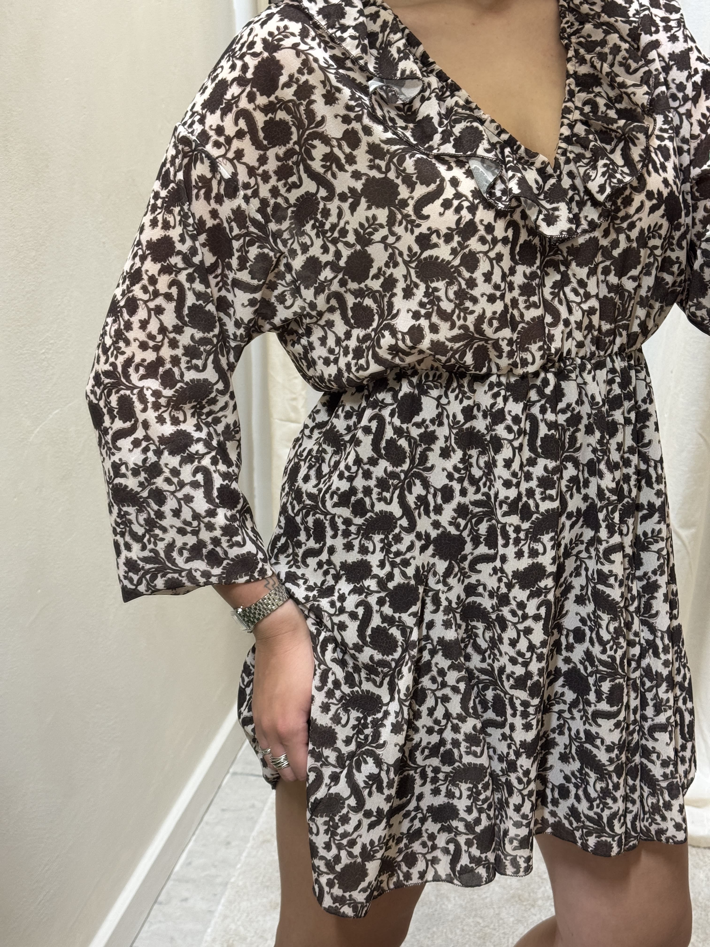 Abito corto stampa paisely MyD