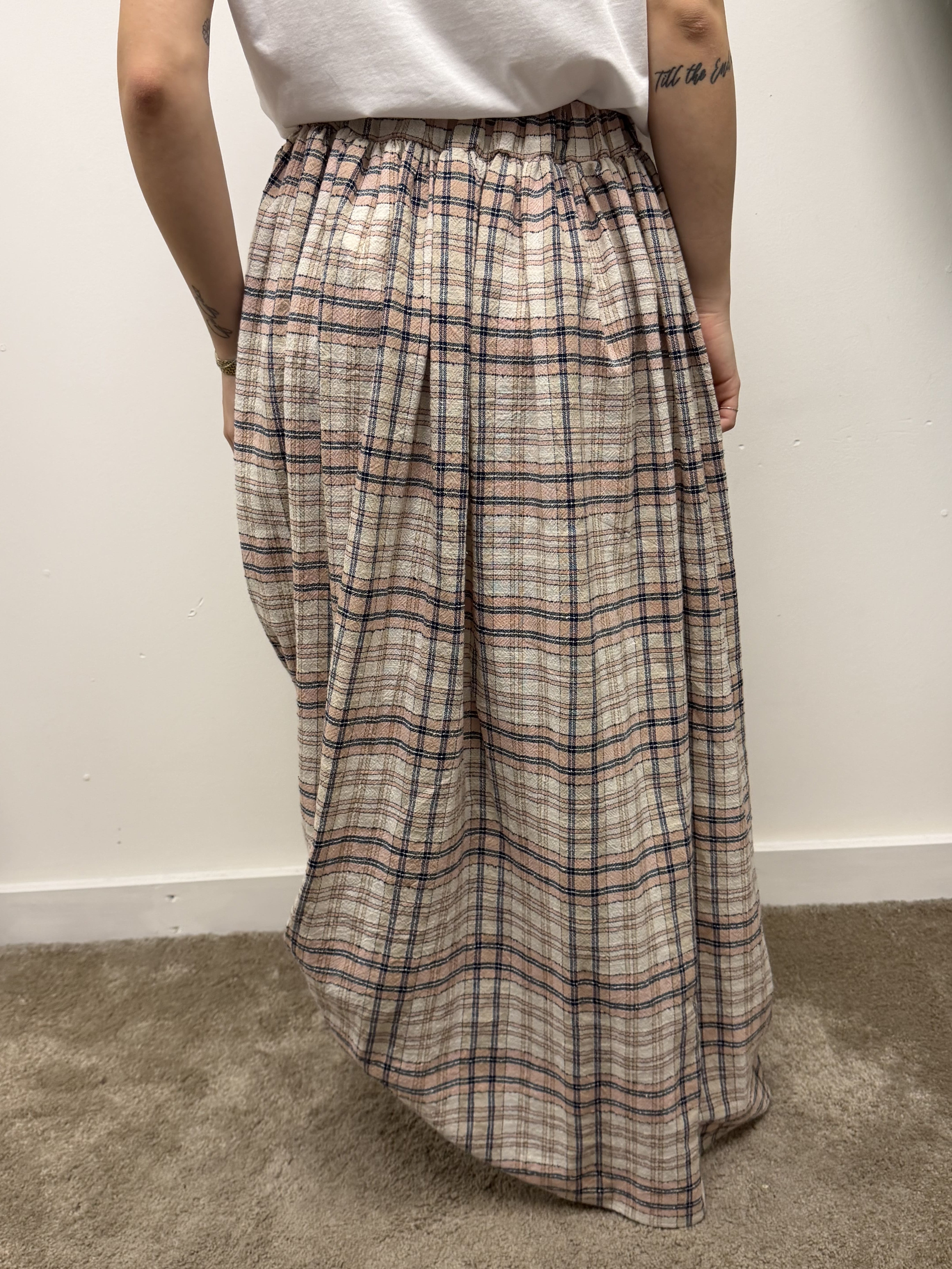 Gonna lunga a quadri in cotone Susy Mix