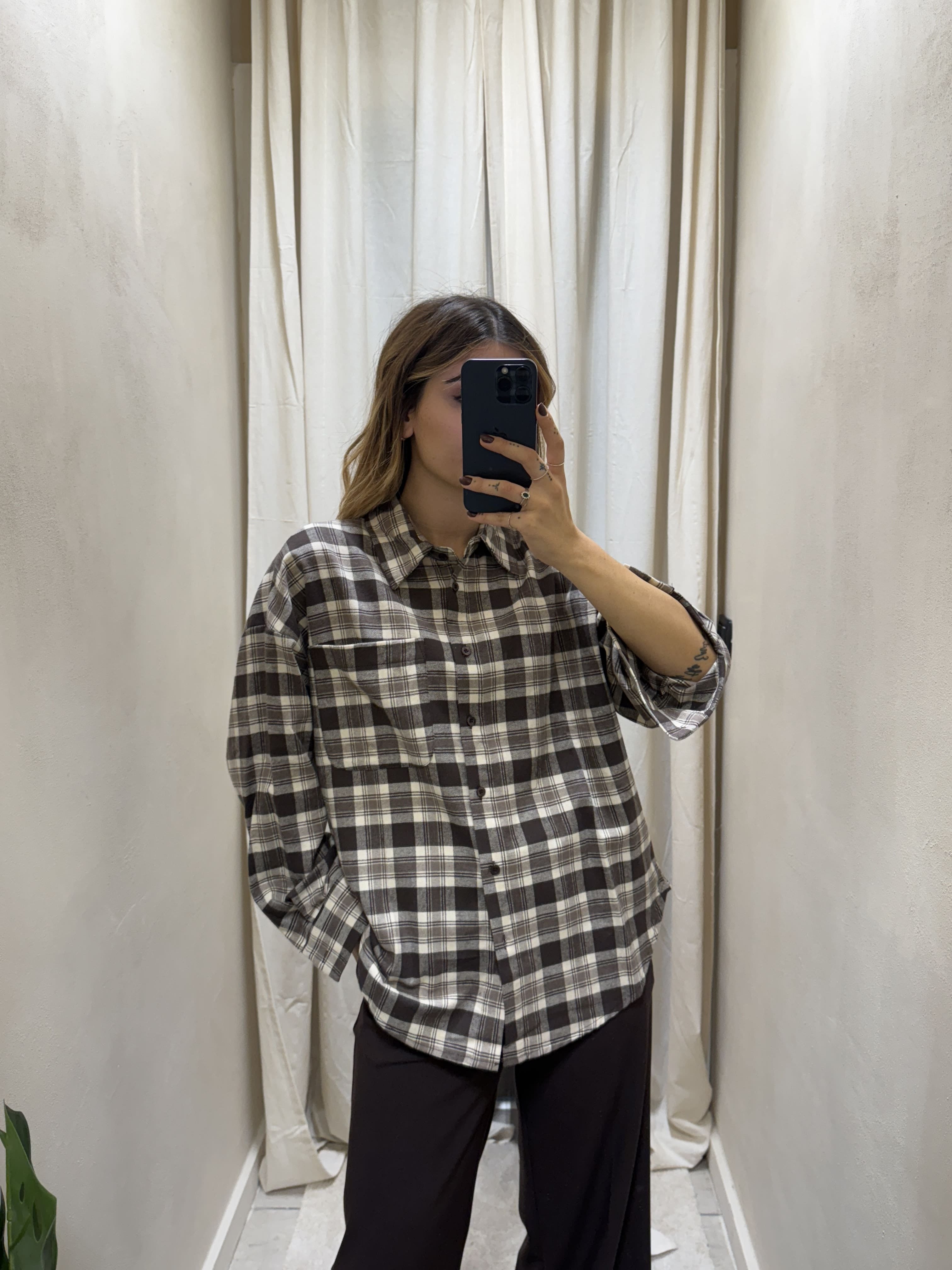 Camicia a quadroni in flanella Susy Mix