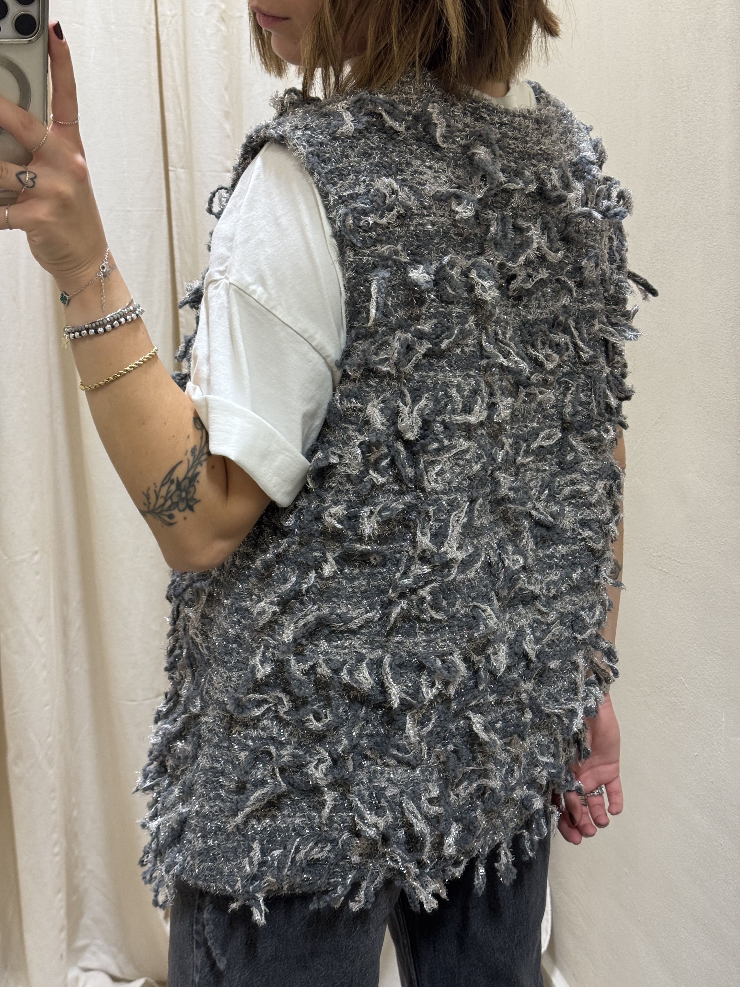 Gilet cardigan in lurex sfrangiato  MyD