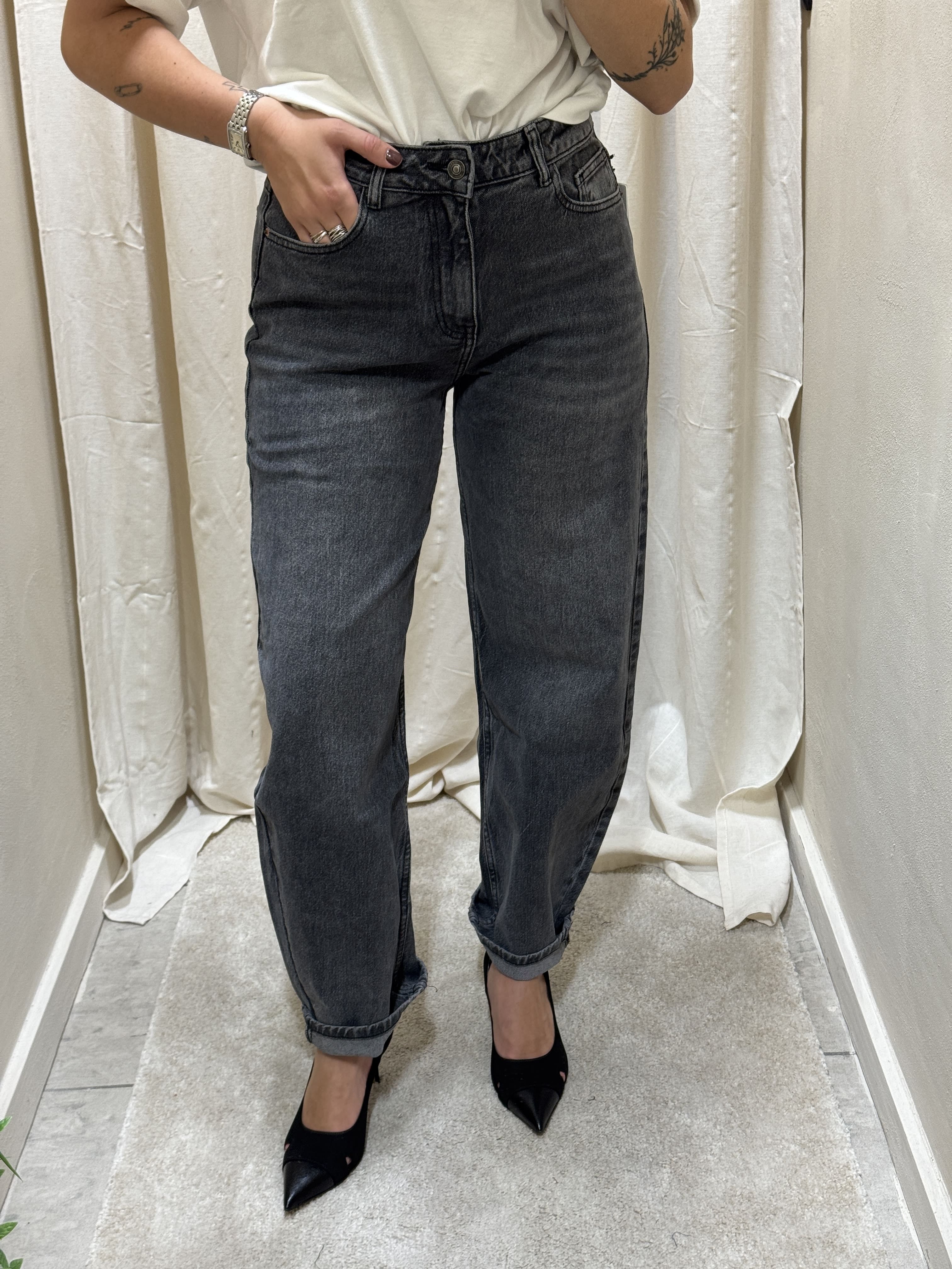 Jeans balloon stone grey MyD