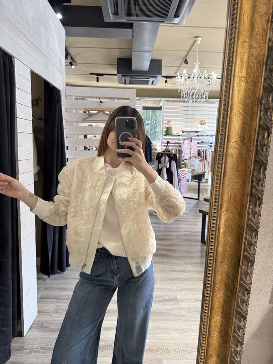Bomber in organza ricamato MyD