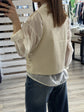 Gilet misto cotone con ricami paillettes MyD