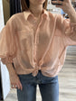 Camicia in tencel con nodo Tensione In