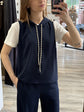 Completo blusa con cappuccio e pantalone fluido Susy Mix