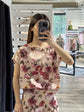 Completo fluido blusa e pantalone stampa floreale Susy Mix