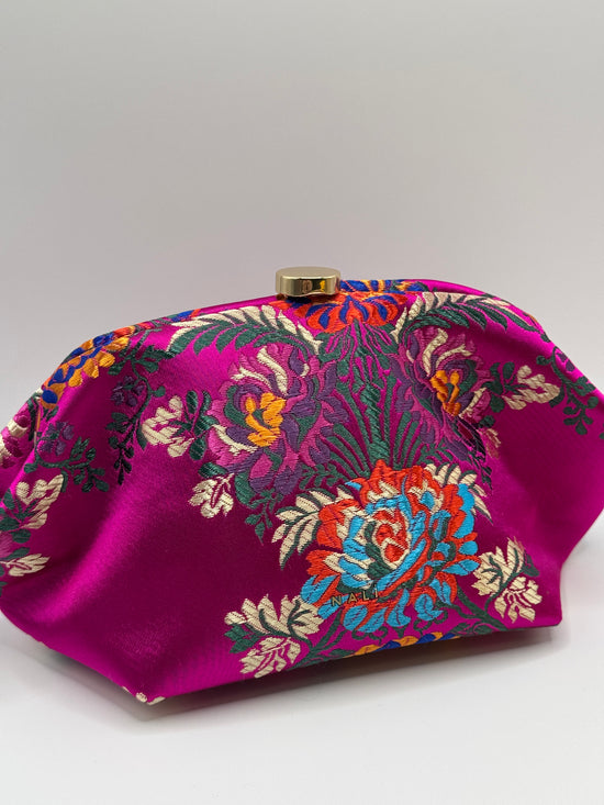 Pouch Anika Flora in raso Nalì