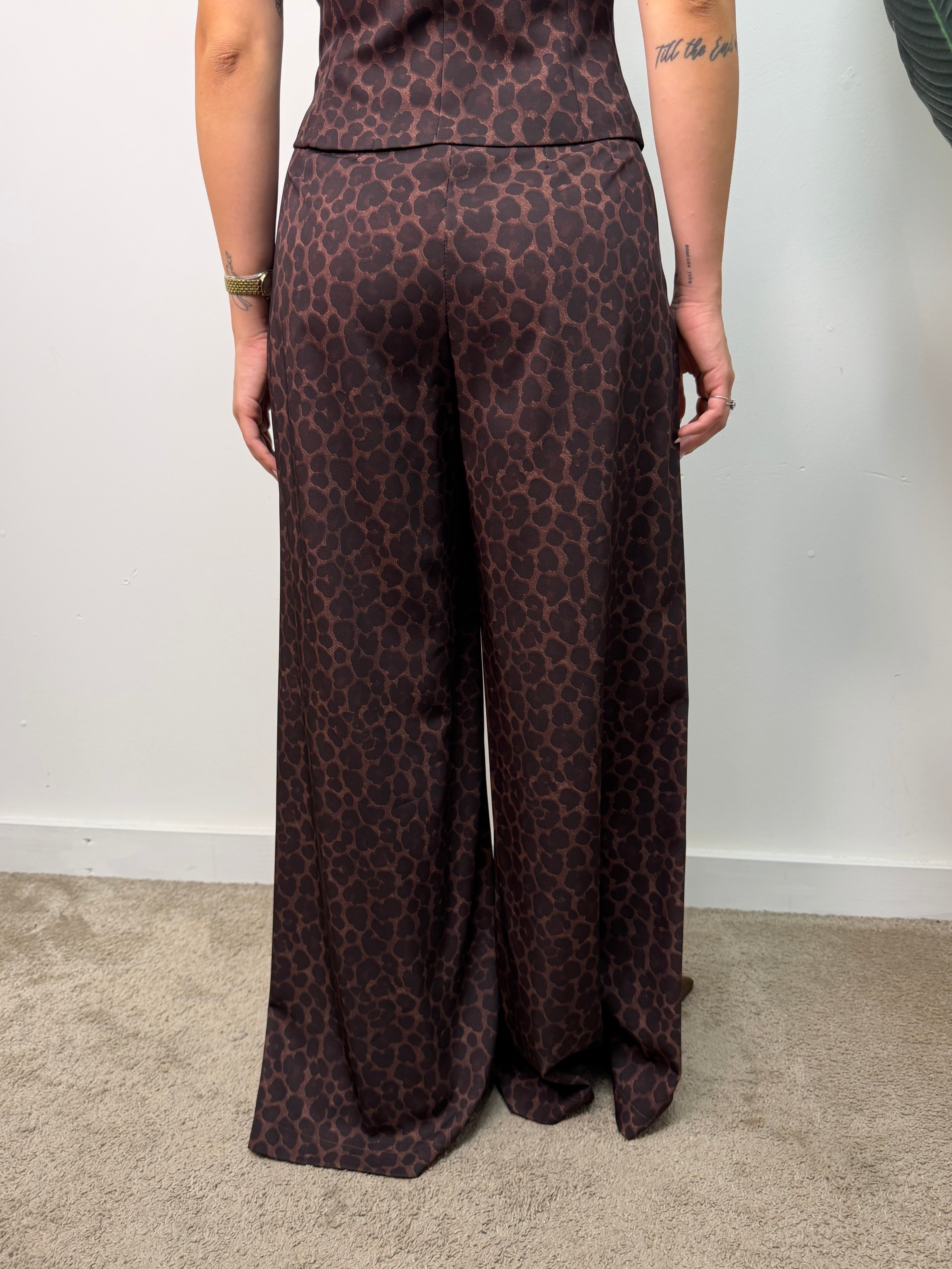 Pantalone fluido stampa maculata Imperial