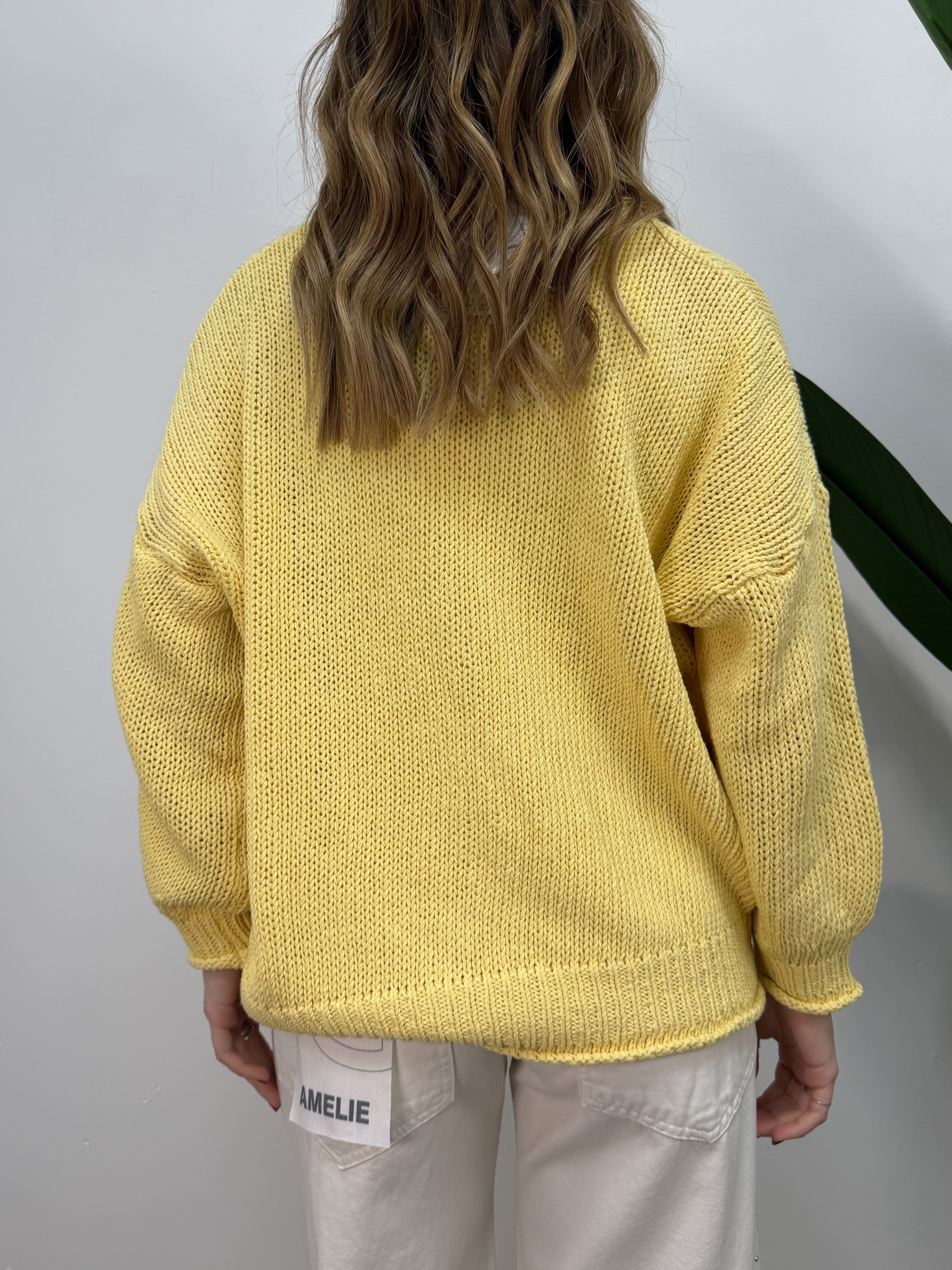 Cardigan scollo V tasche e bottoni VICOLO