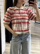 Cardigan mezza manica in filo a righe HaveOne
