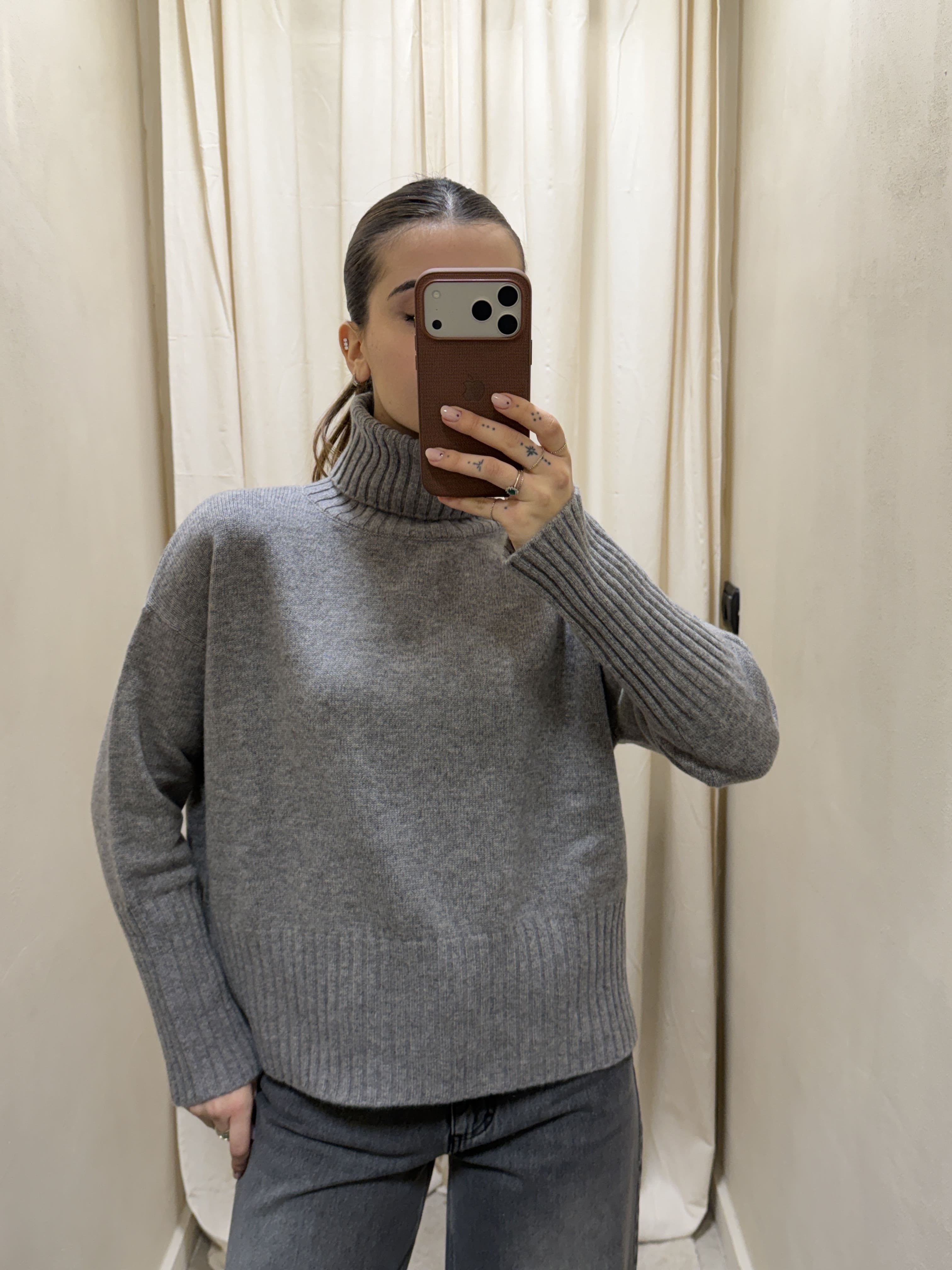 Maglione collo alto 100% lana Tensione In