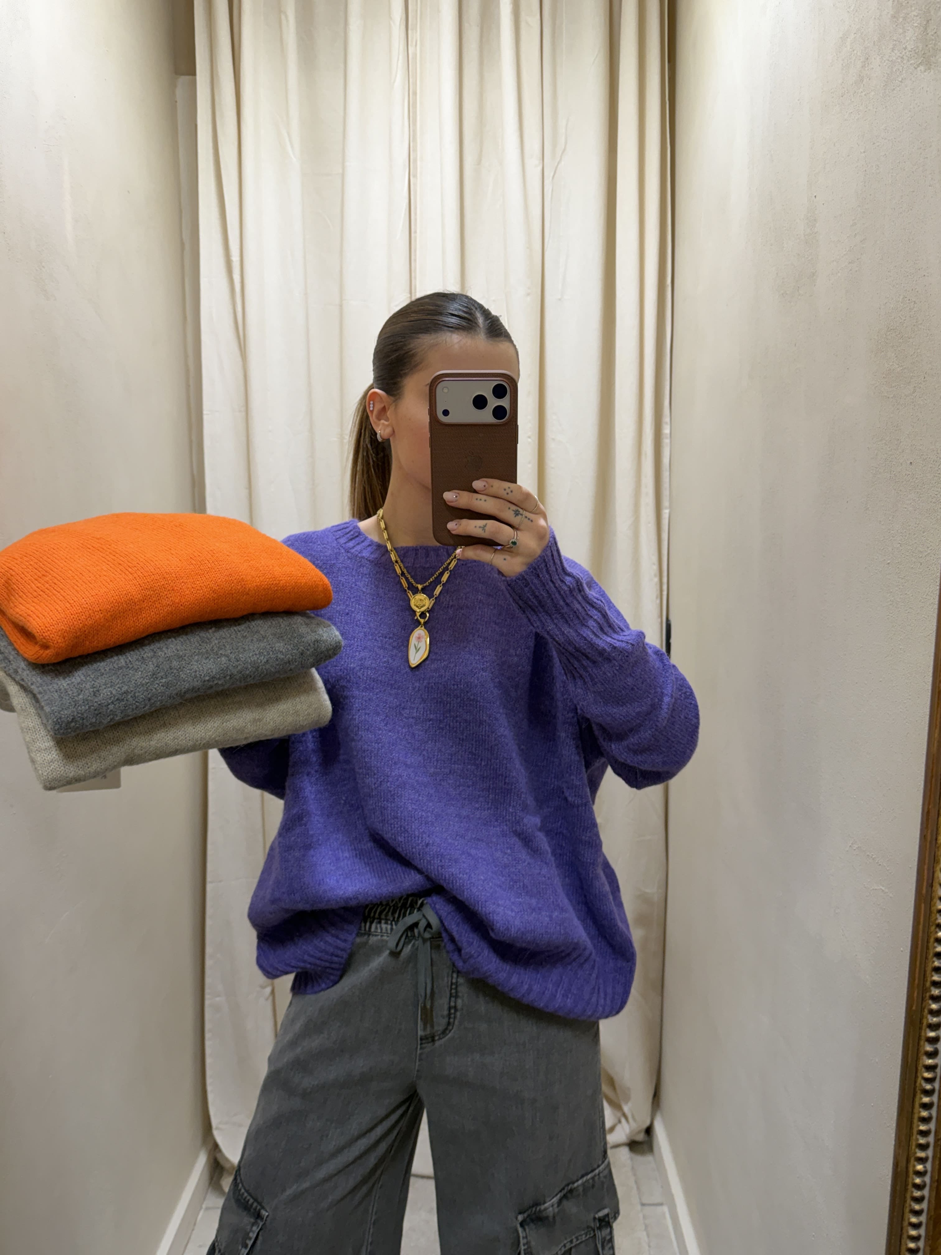 Maglione girocollo misto lana Tensione In