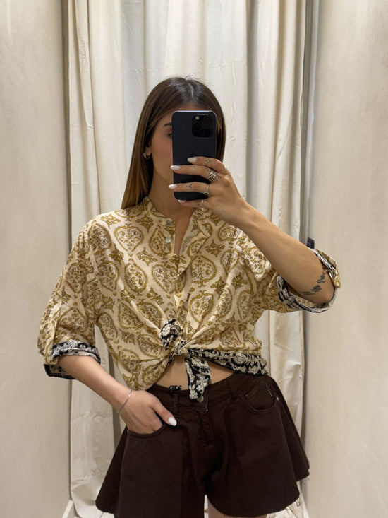 Camicia in mussola stampa geometrica HaveOne