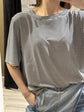 Maglia mezza manica girocollo a righe HaveOne
