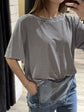 Maglia mezza manica girocollo a righe HaveOne