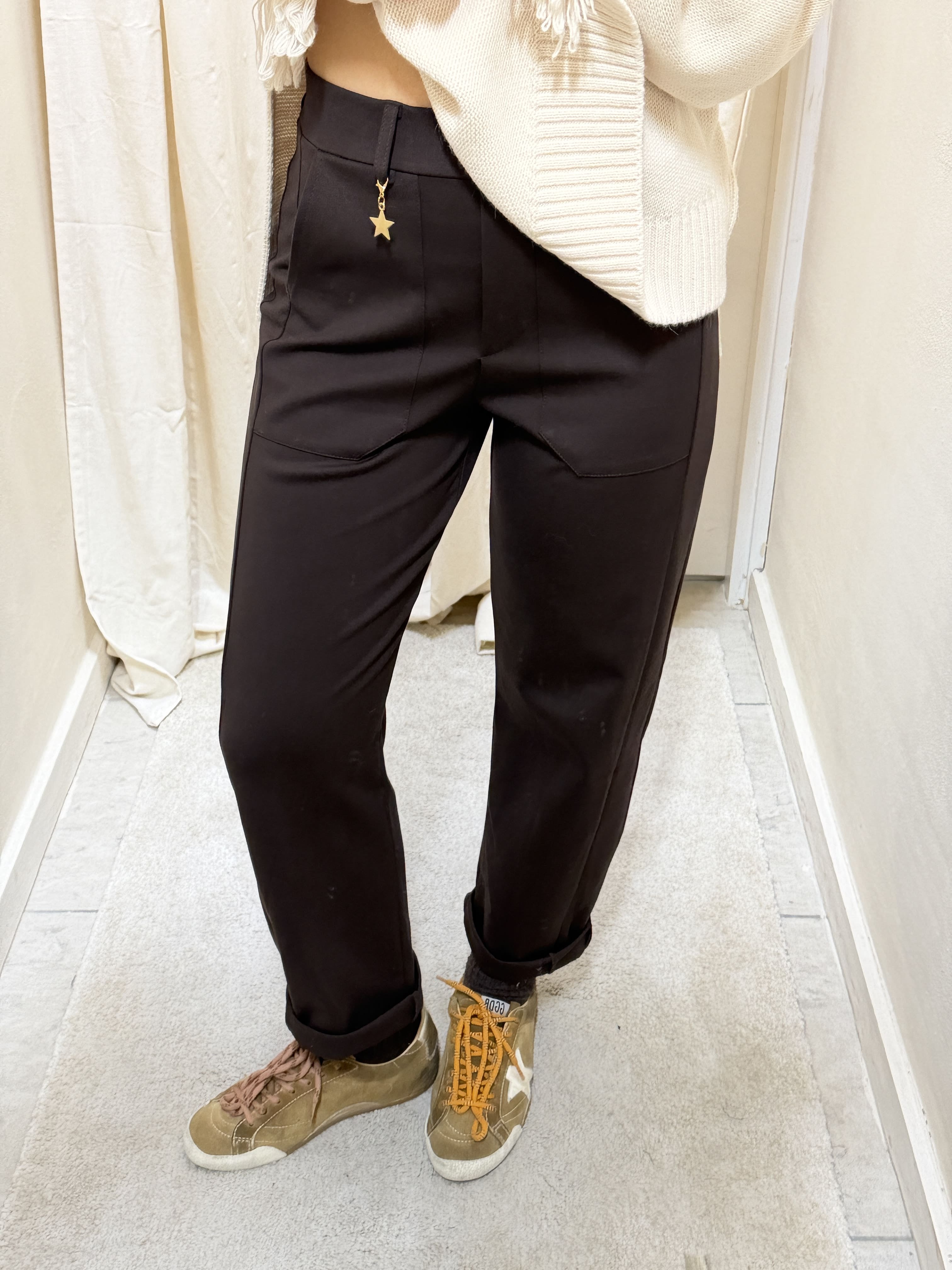 Pantalone modello stellina punto milano Susy Mix