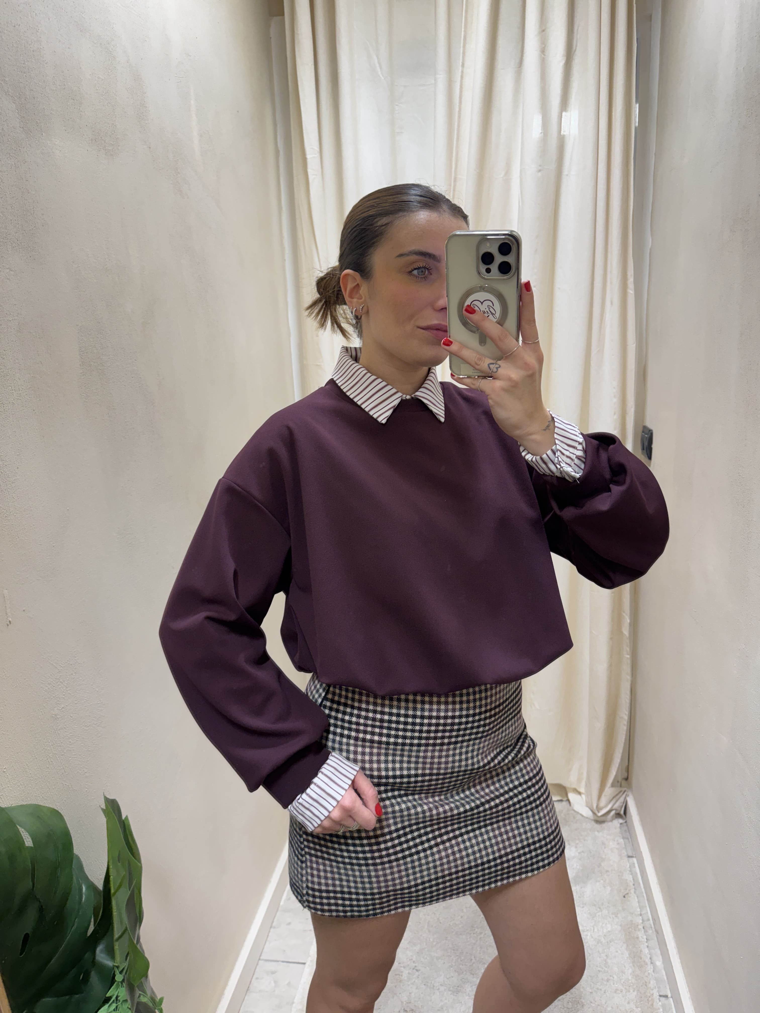 Felpa cropped in crêpe  MyD