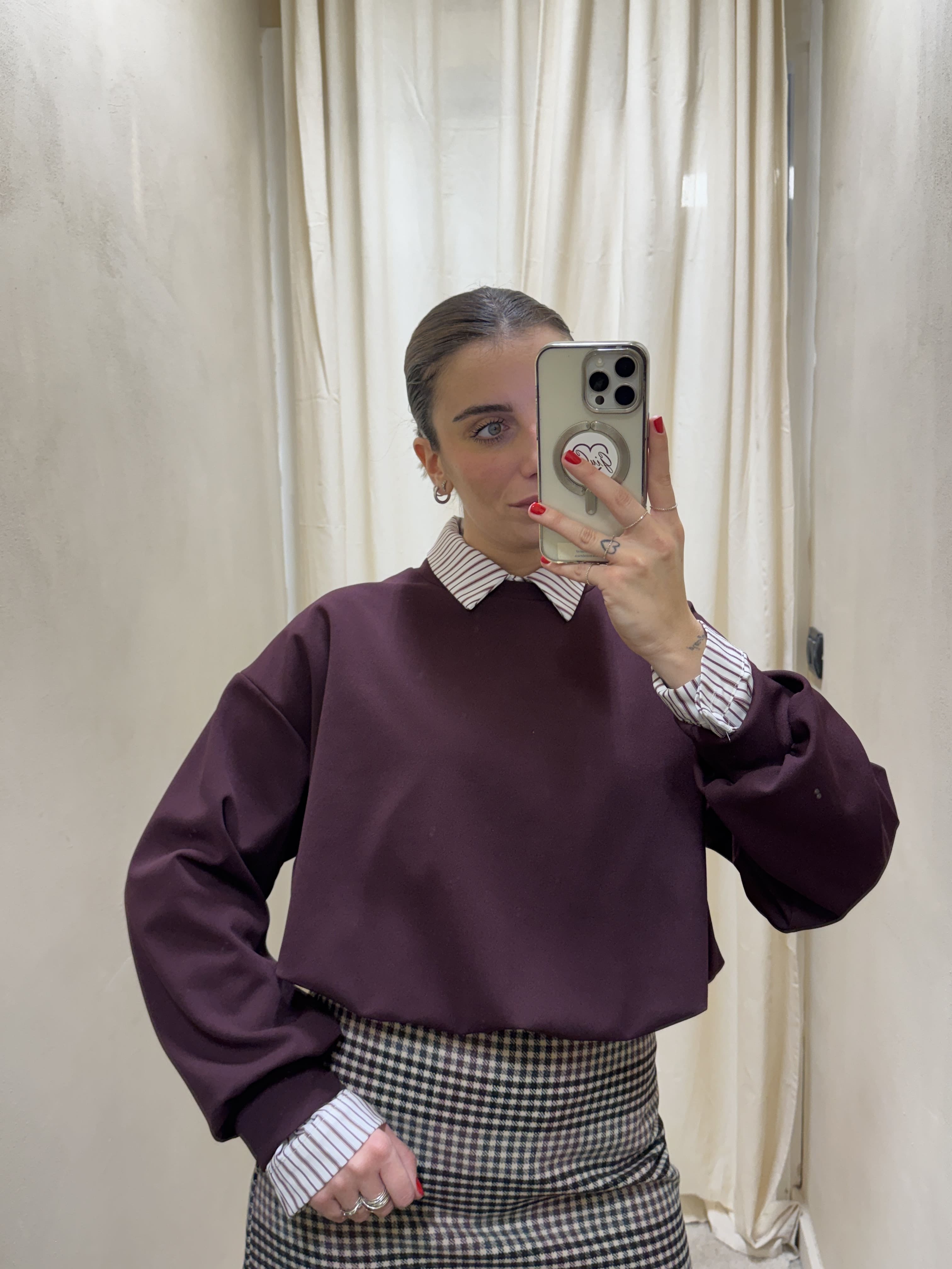 Felpa cropped in crêpe  MyD