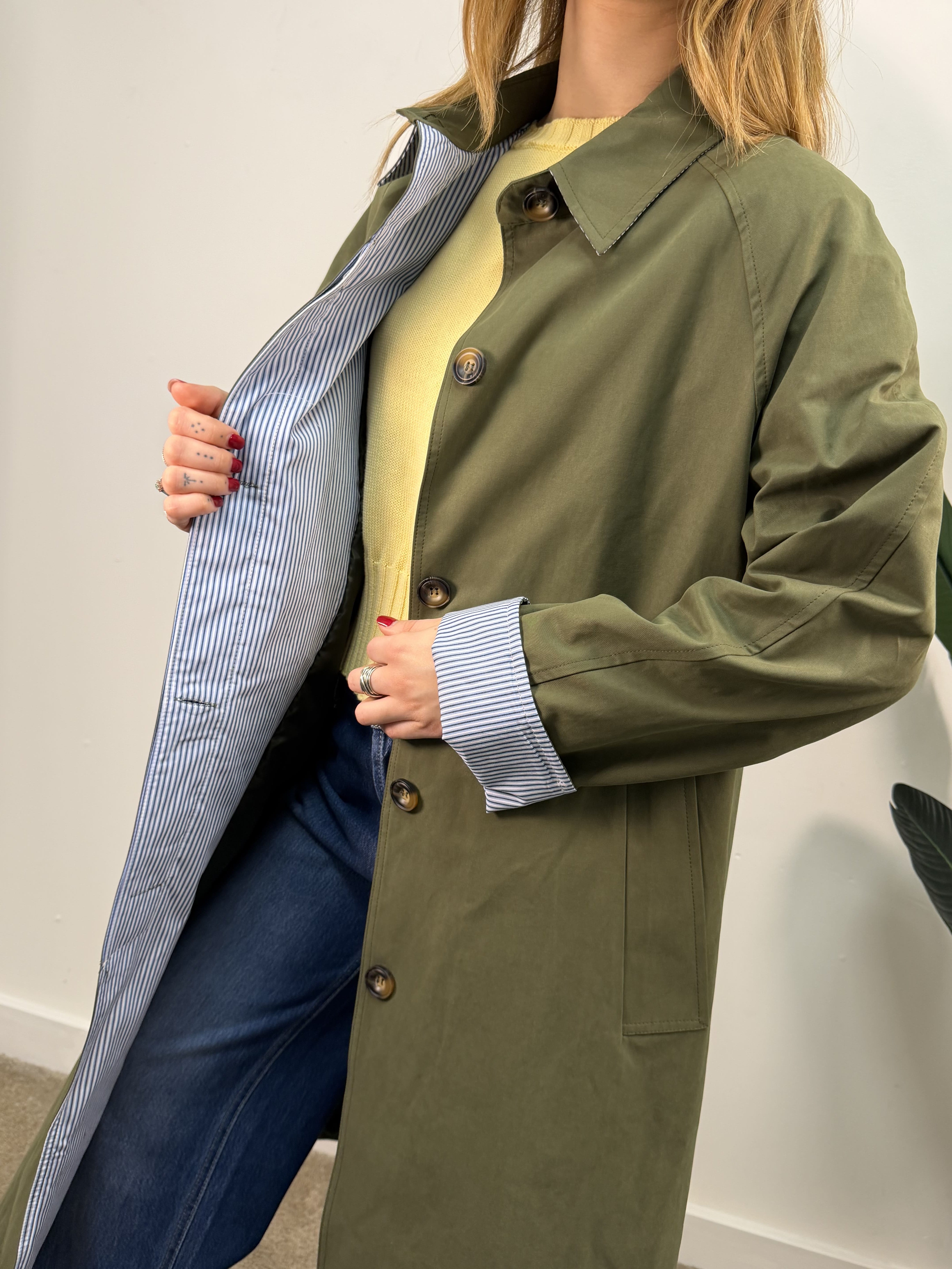 Trench lungo in cotone Tensione In