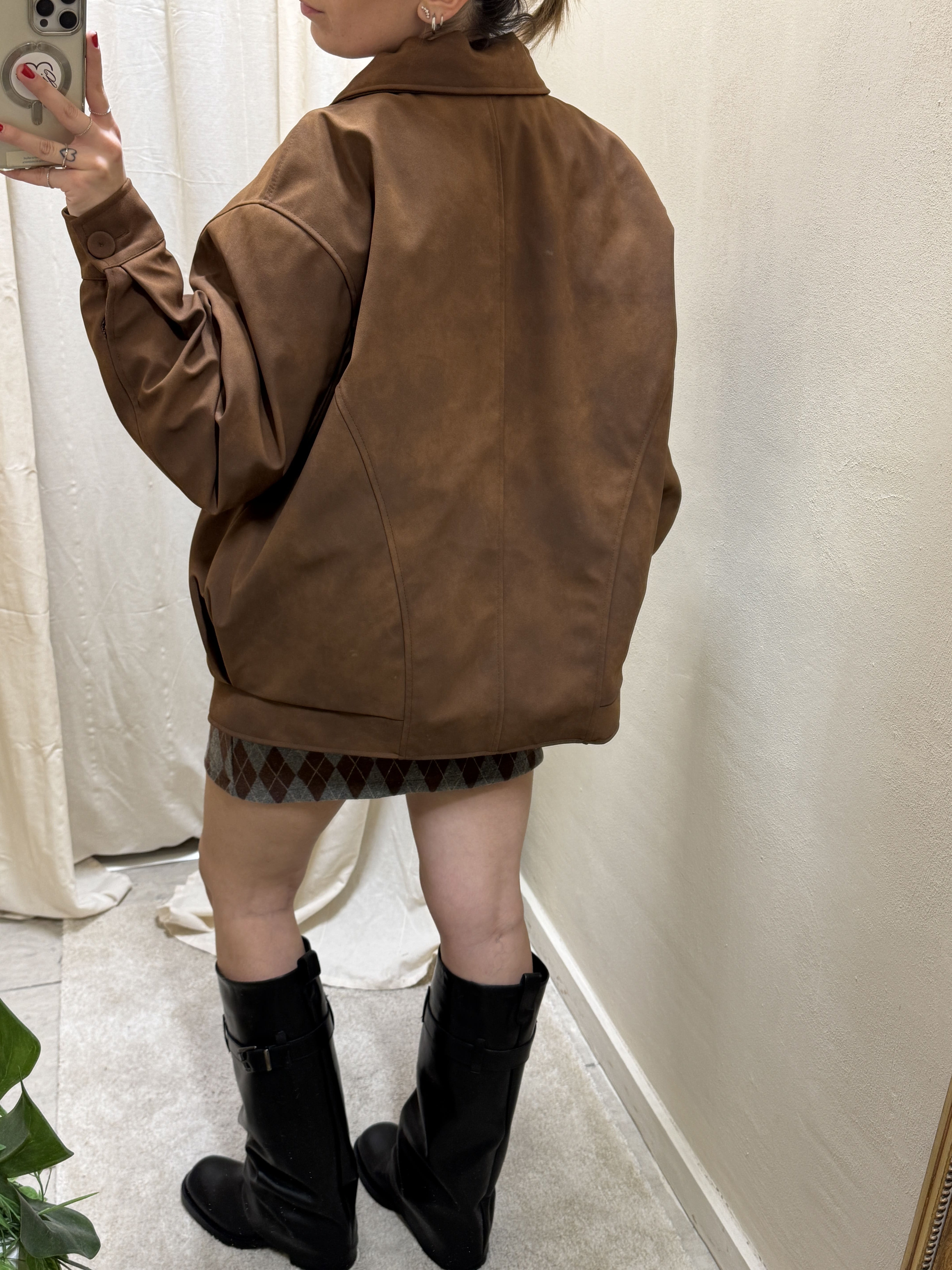 Giubbino modello aviatore in eco-suede HaveOne