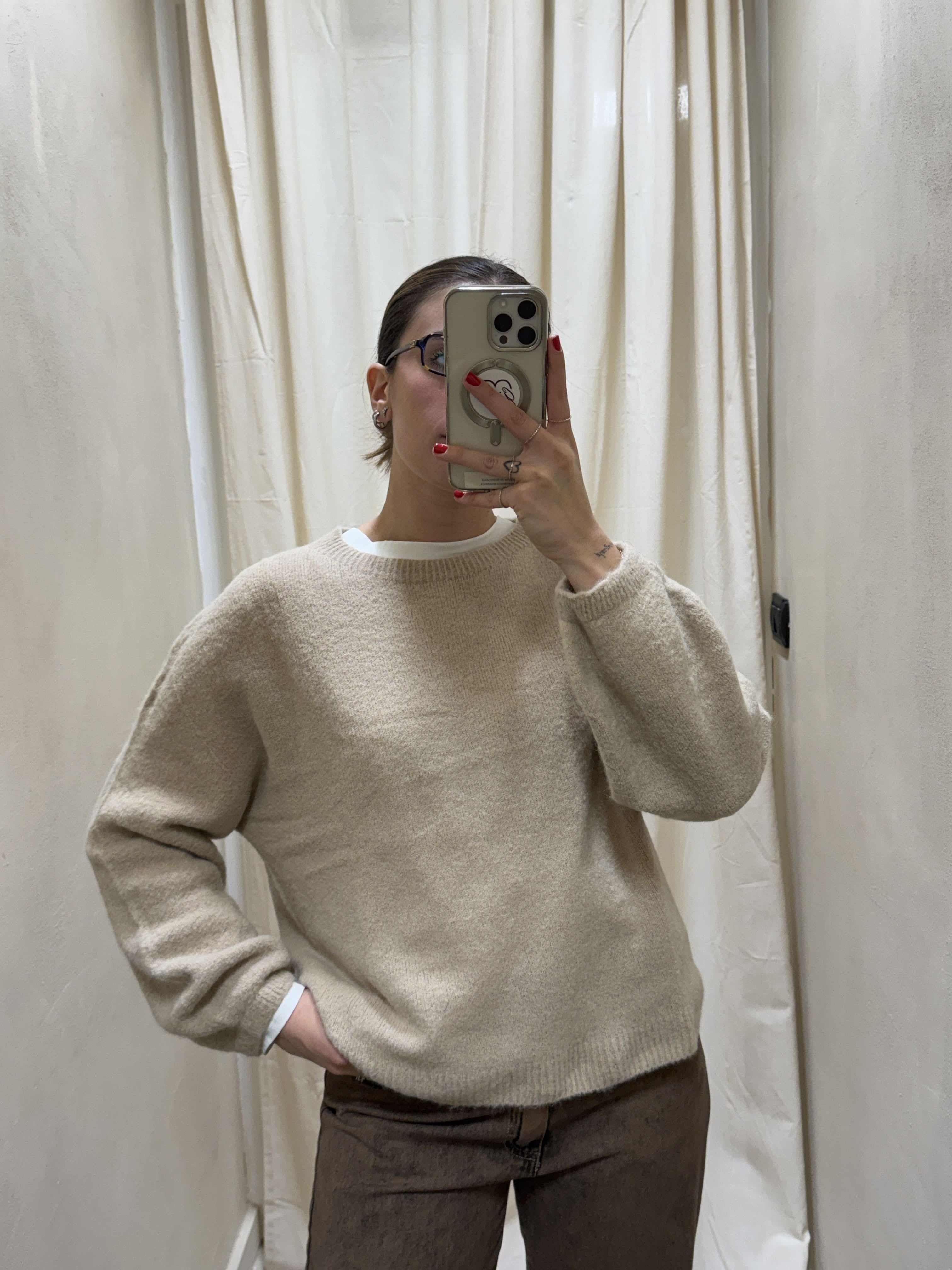 Maglioncino girocollo in alpaca MyD