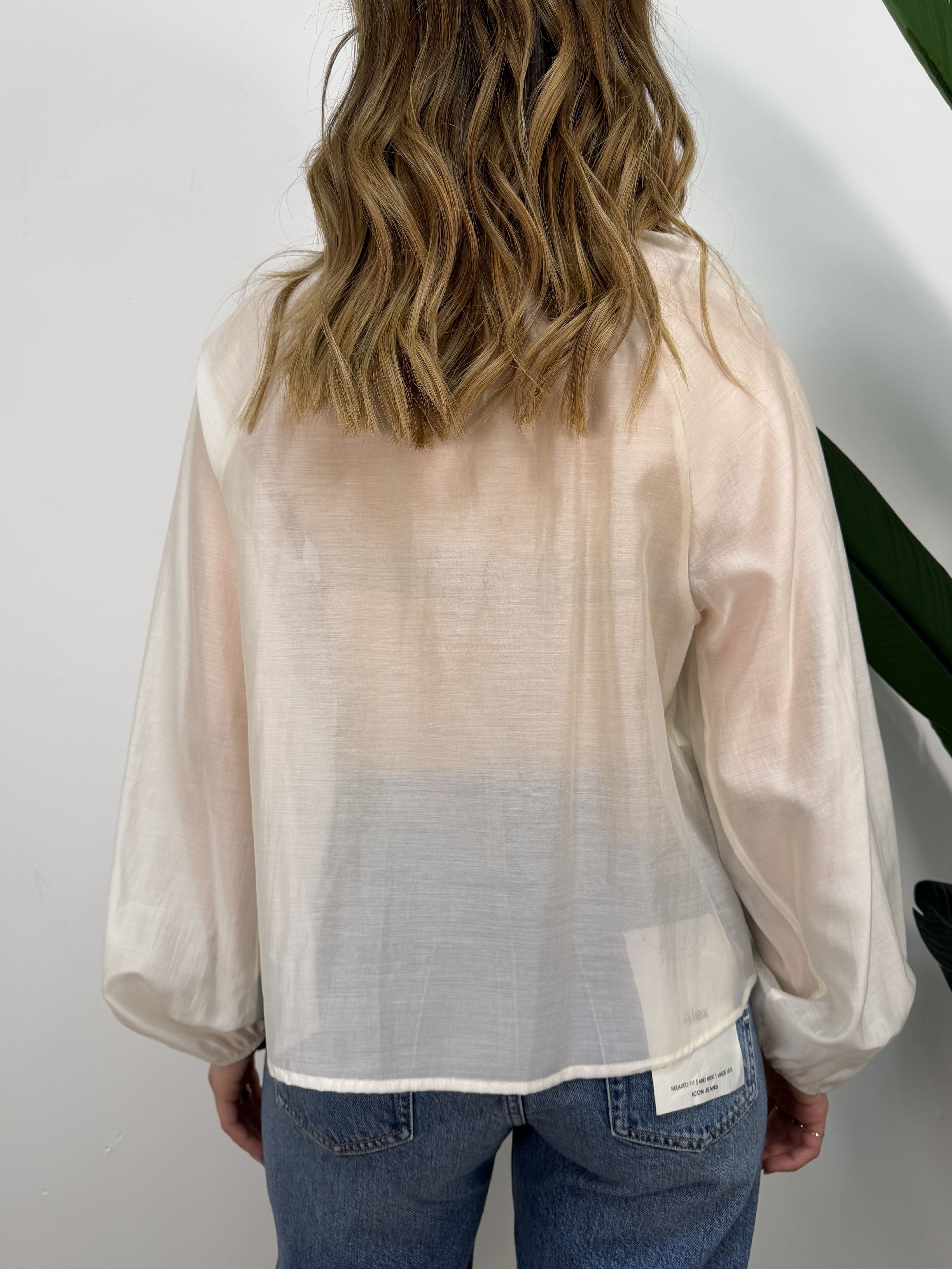 Blusa con fiocco in tencel Susy Mix