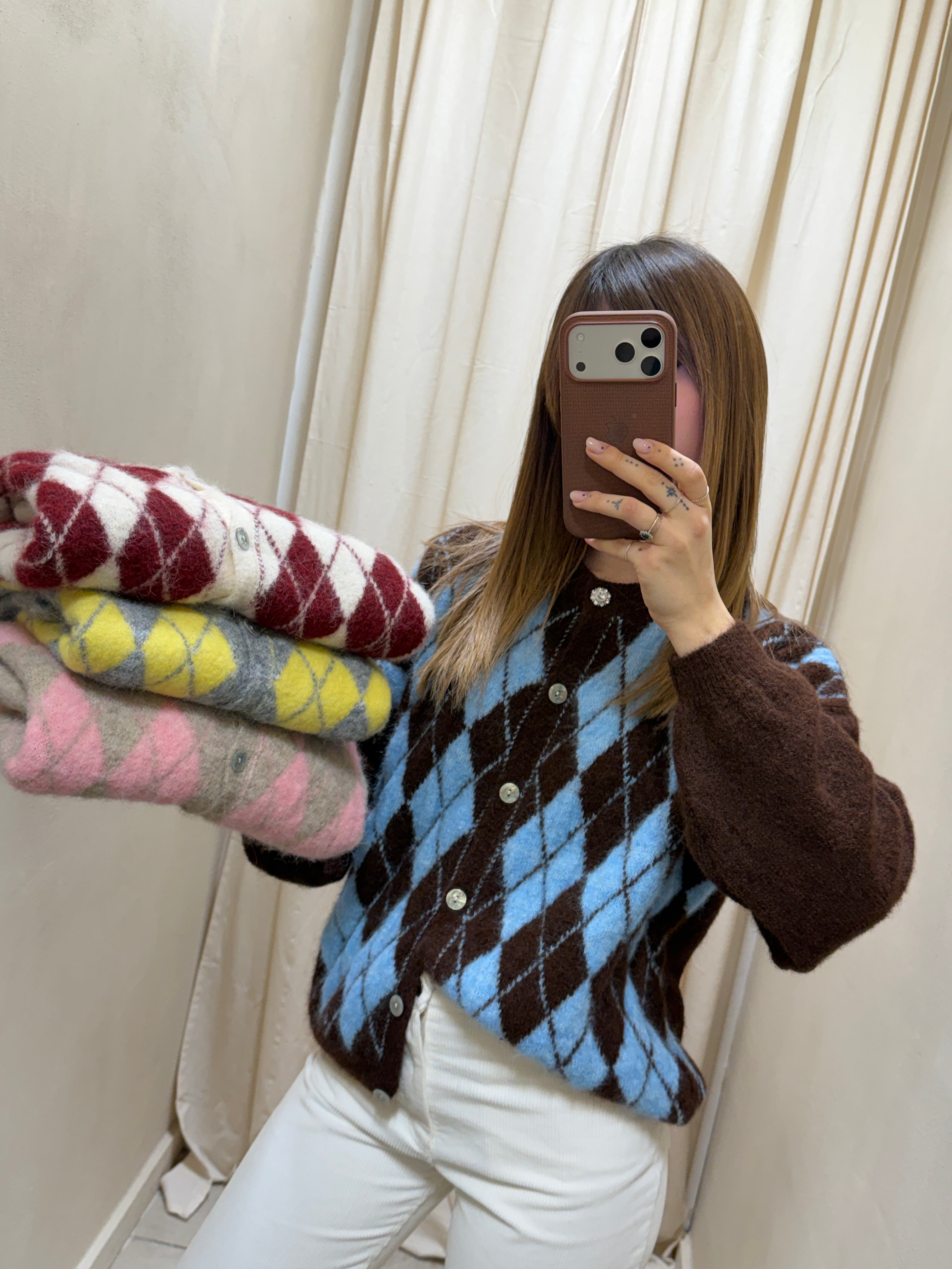 Cardigan a rombi Susy Mix