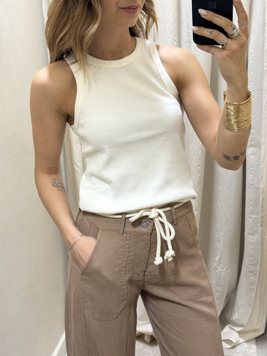 Top a costina scollo halter HaveOne