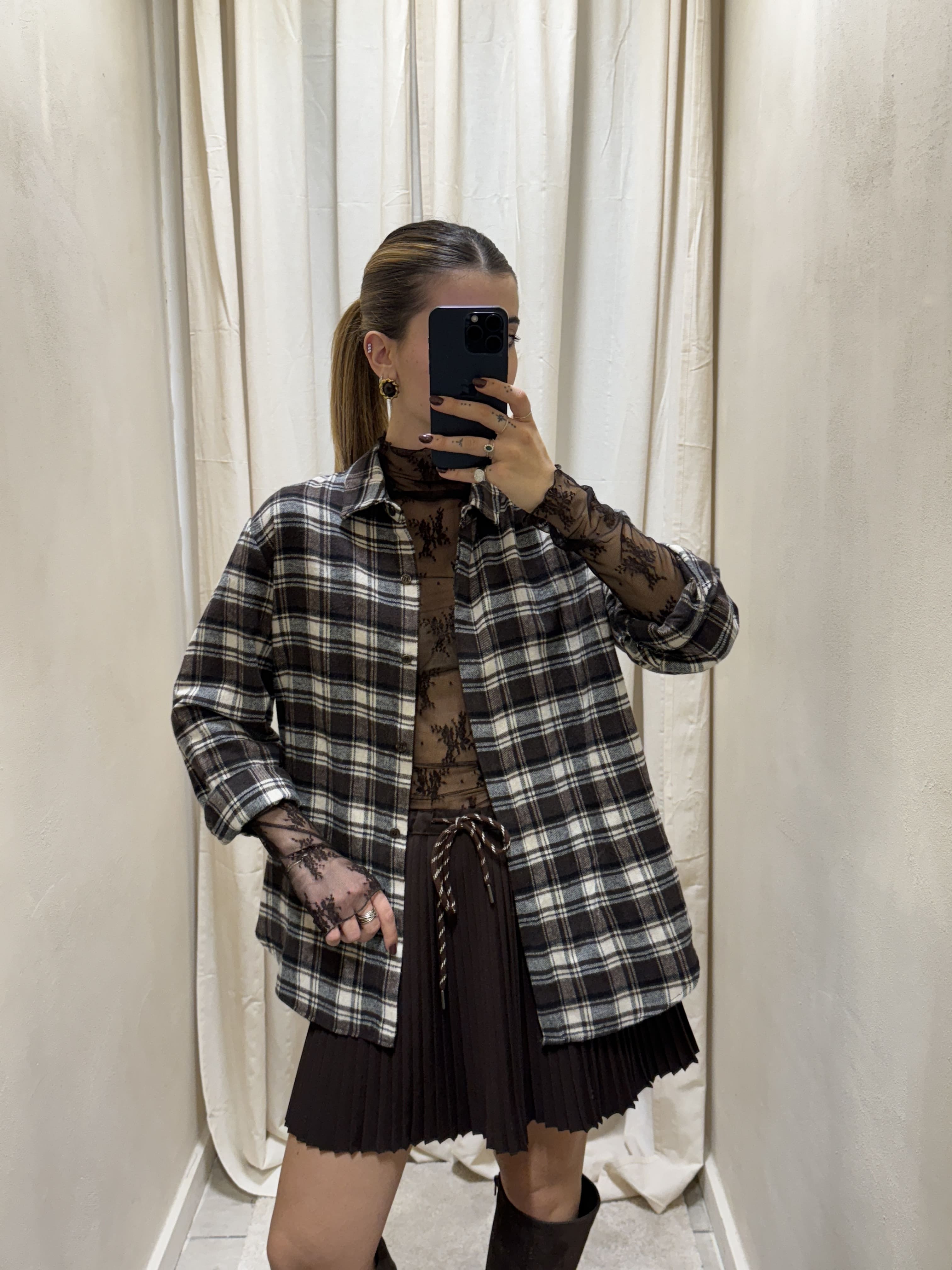 Camicia over in flanella a quadri MyD