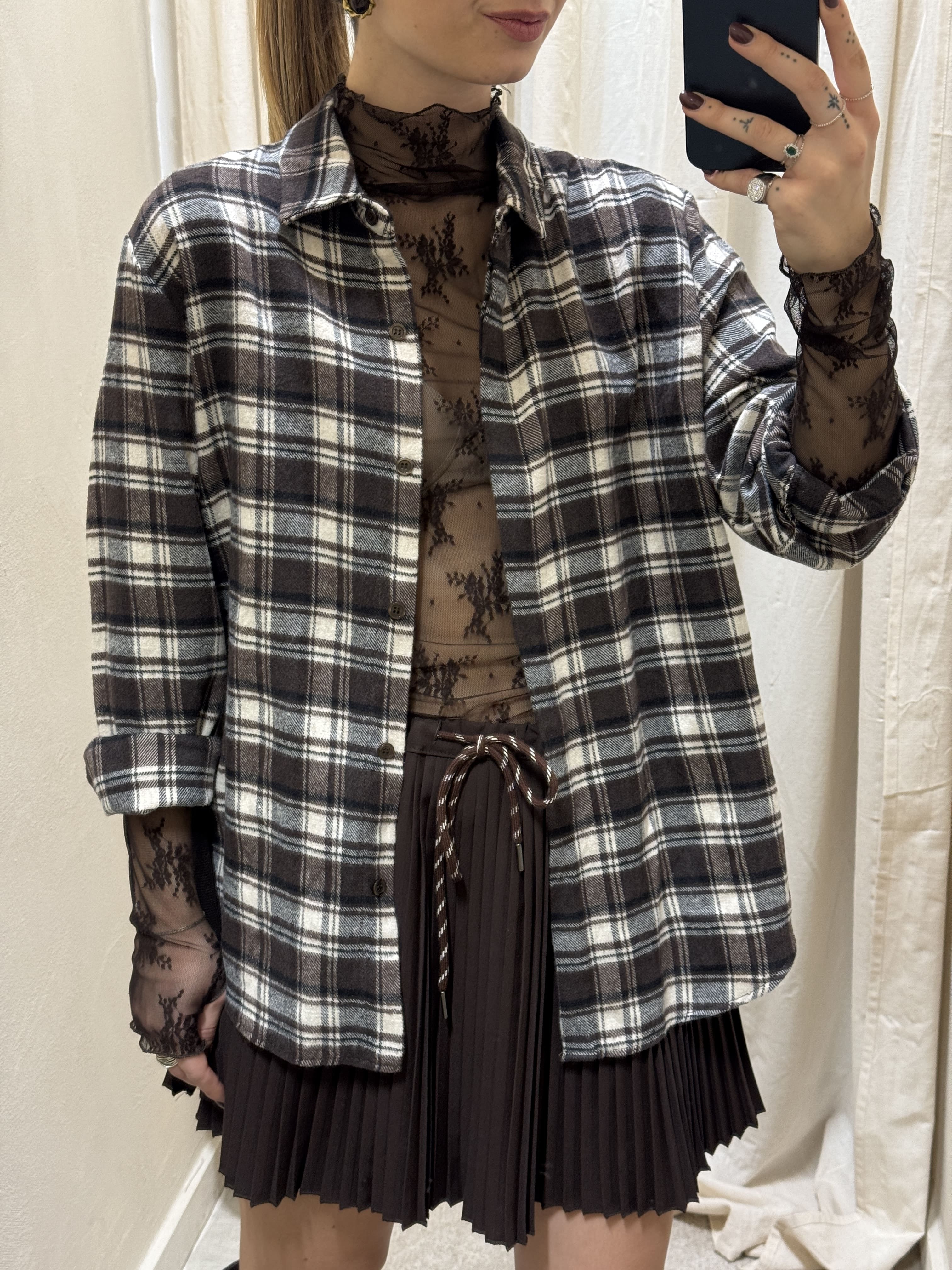 Camicia over in flanella a quadri MyD
