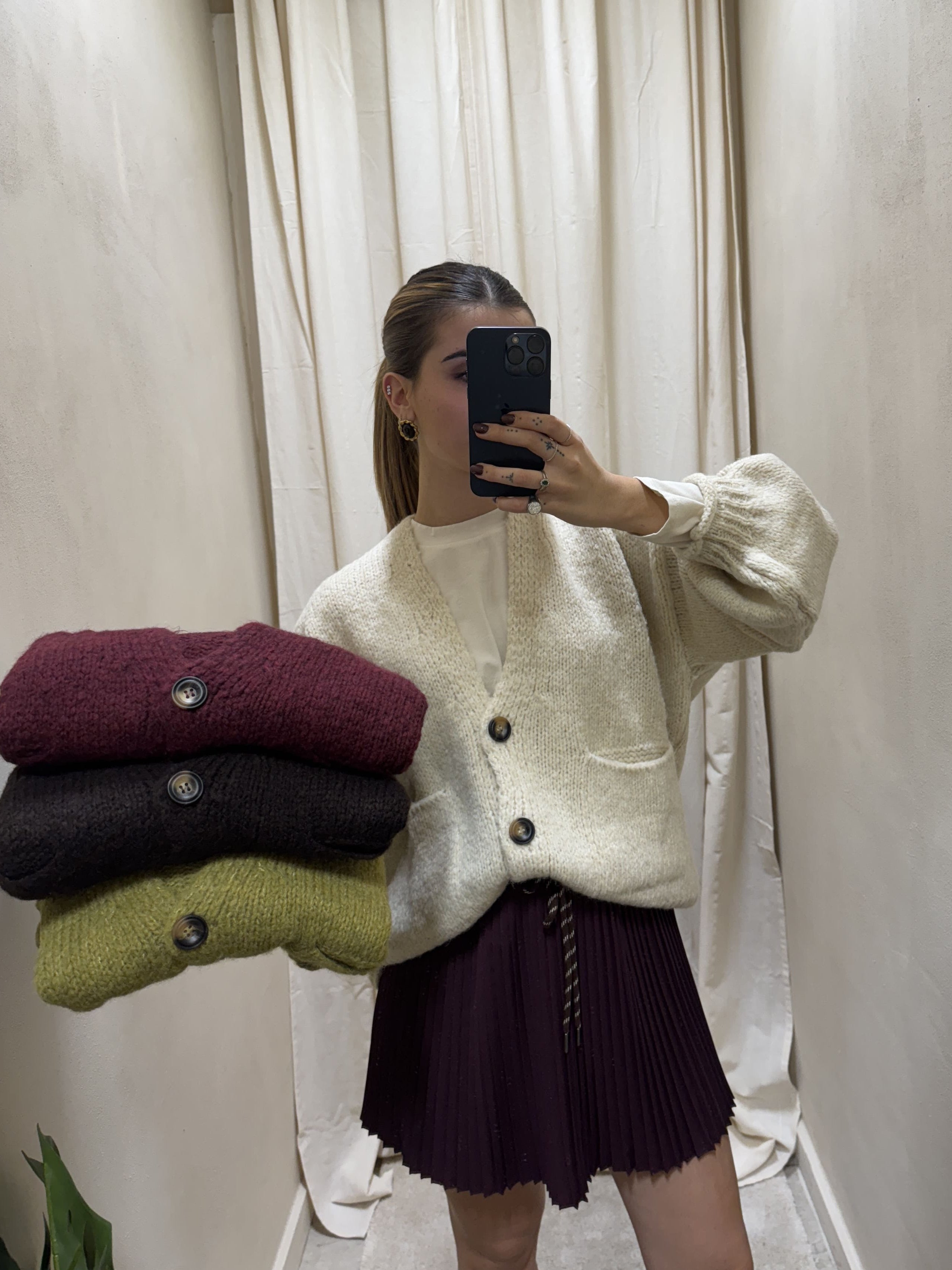 Cardigan oversize 3 bottoni HaveOne