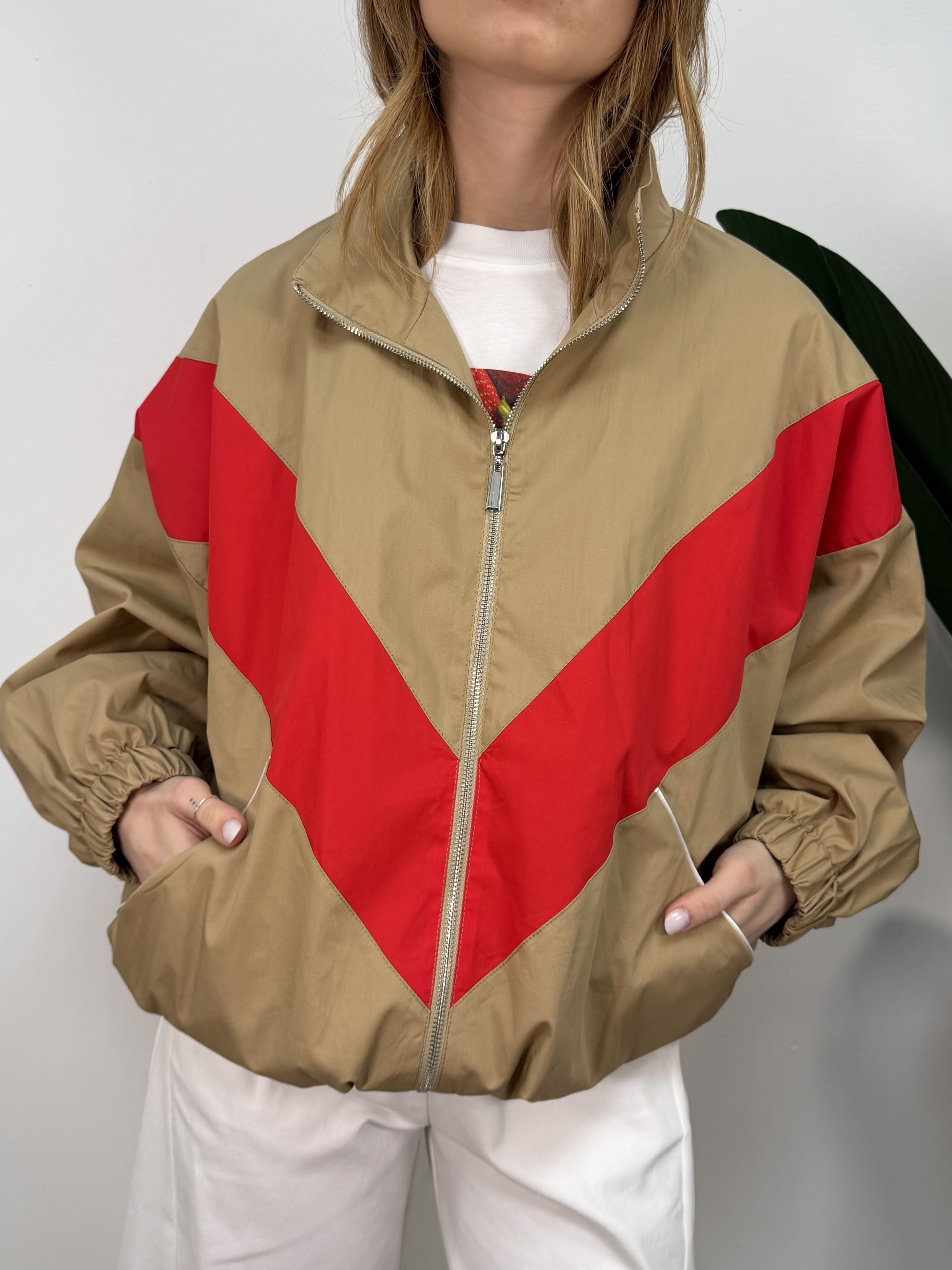 Bomber over bicolore con zip HaveOne