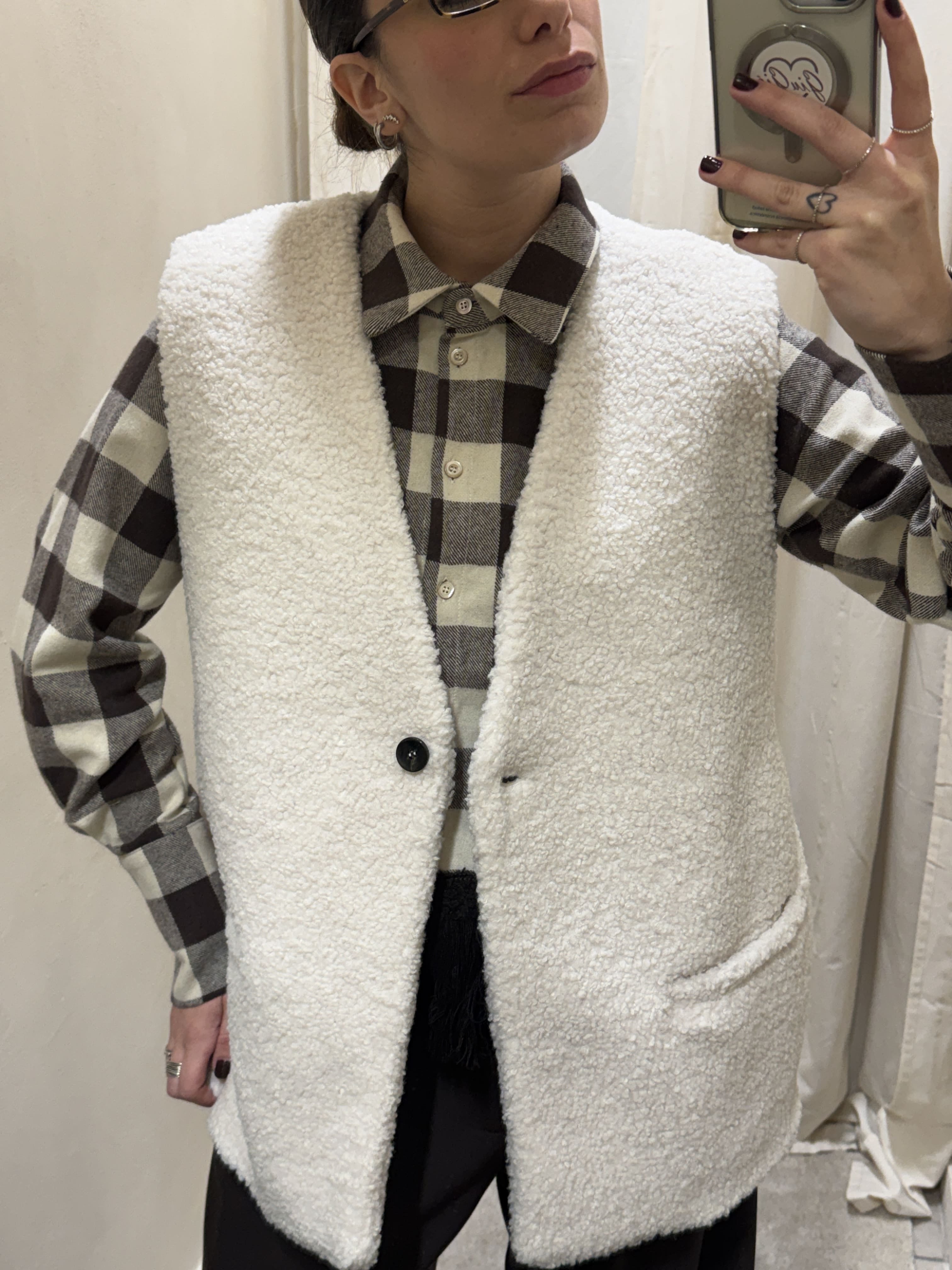 Gilet strutturato in sherpa Tensione In