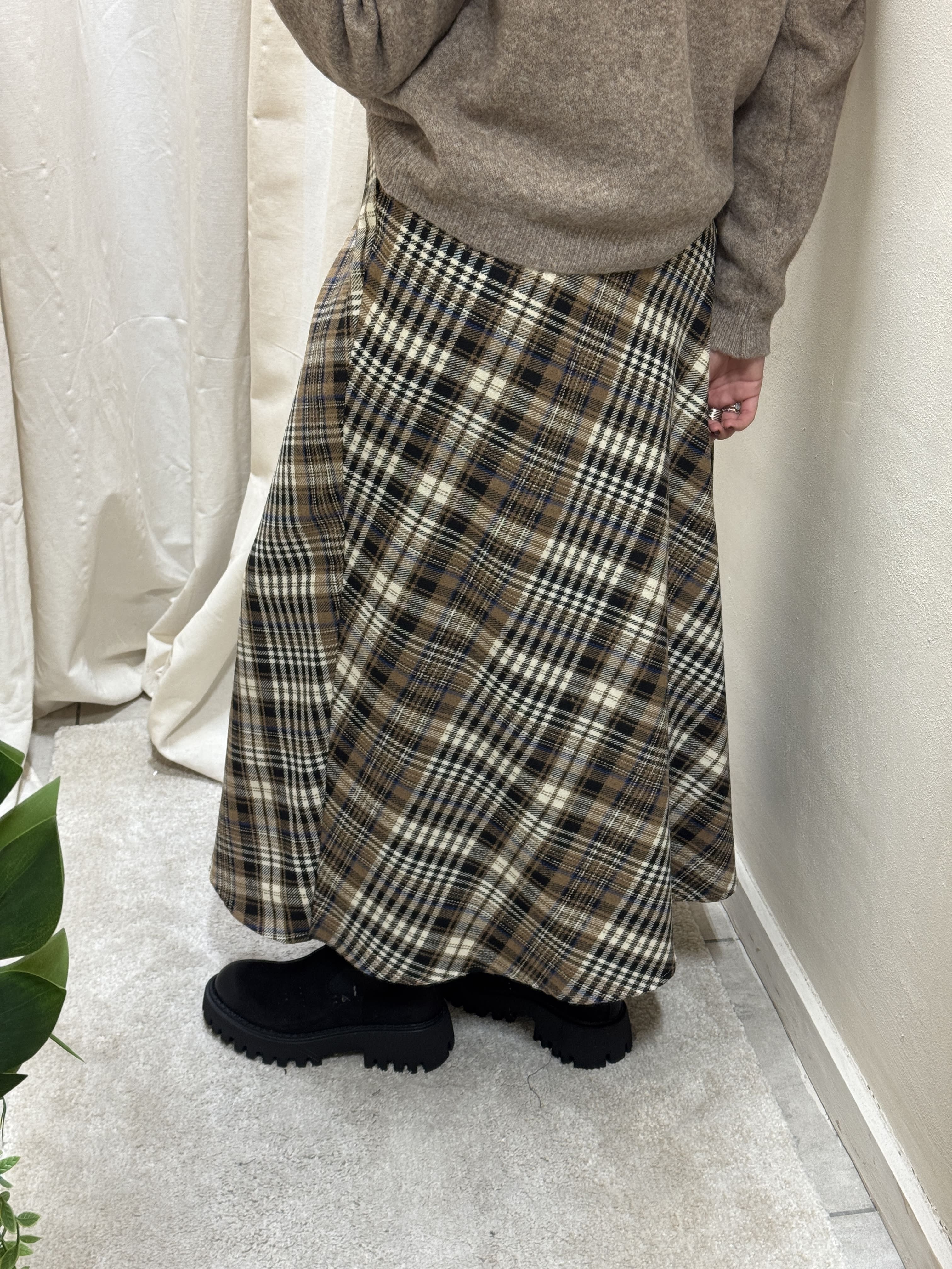 Gonna lunga svasata quadri Tensione In