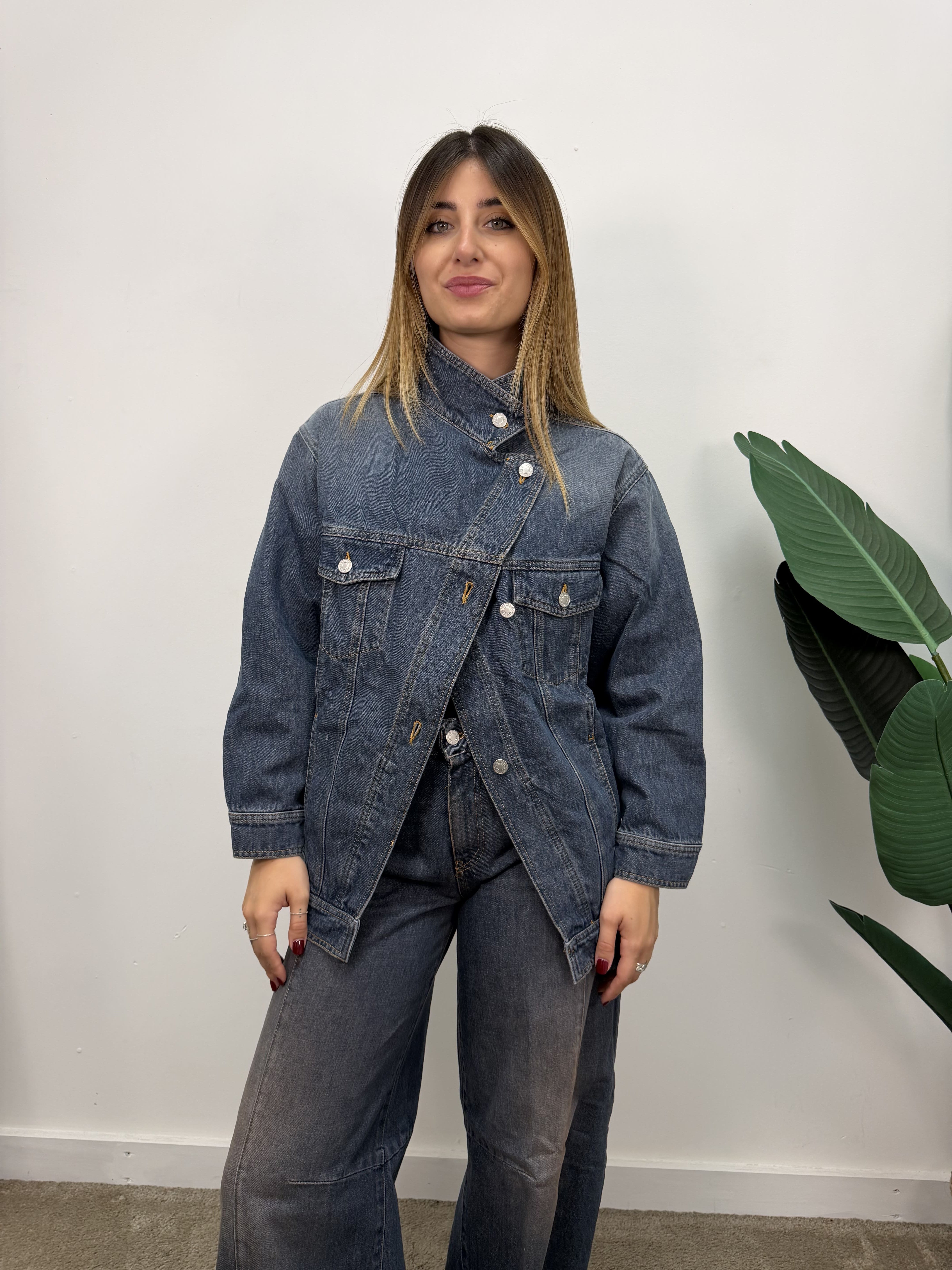 Giubbino jeans Willa bottone alto VICOLO