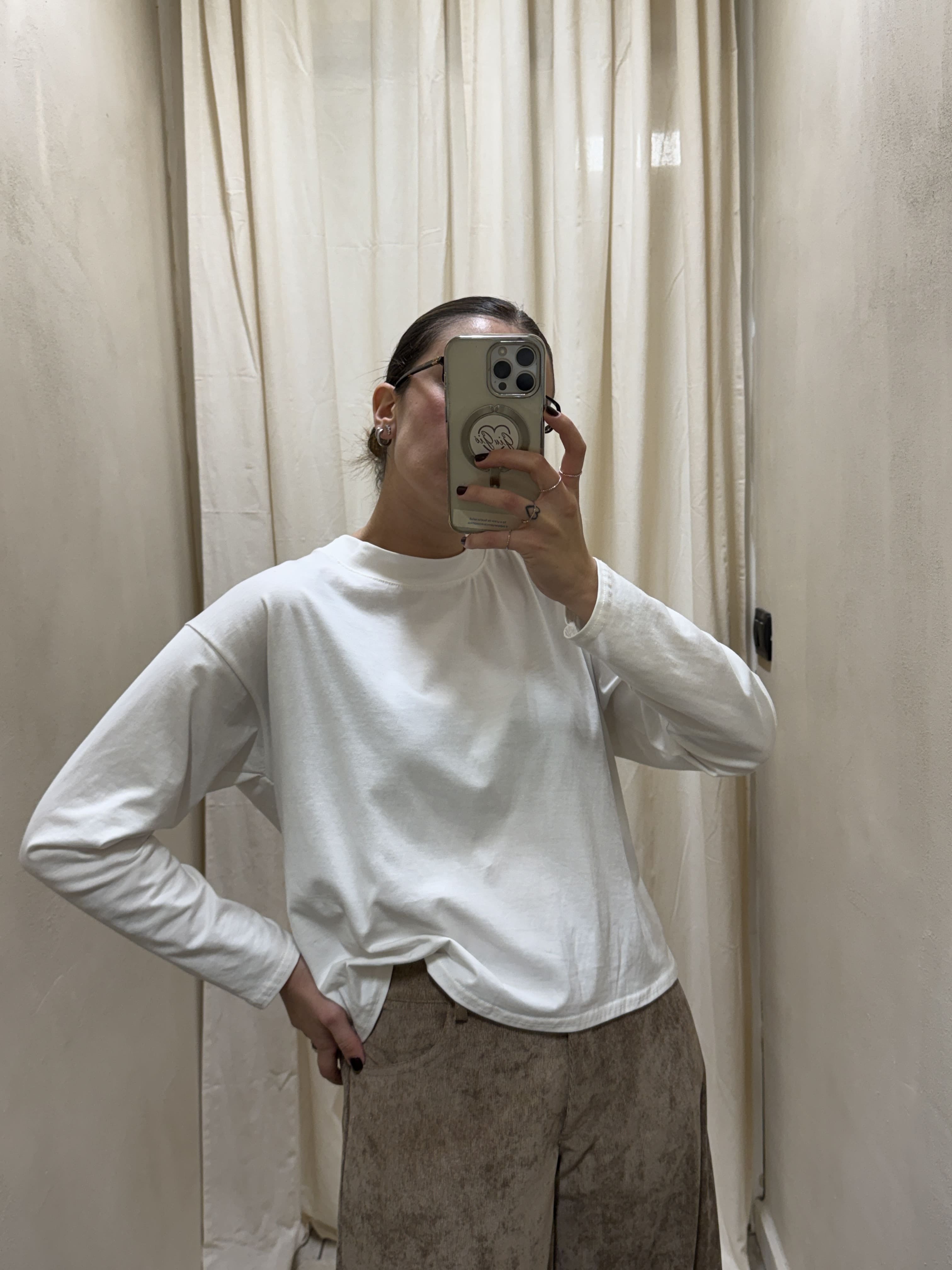 Maglia girocollo in cotone manica lunga MyD