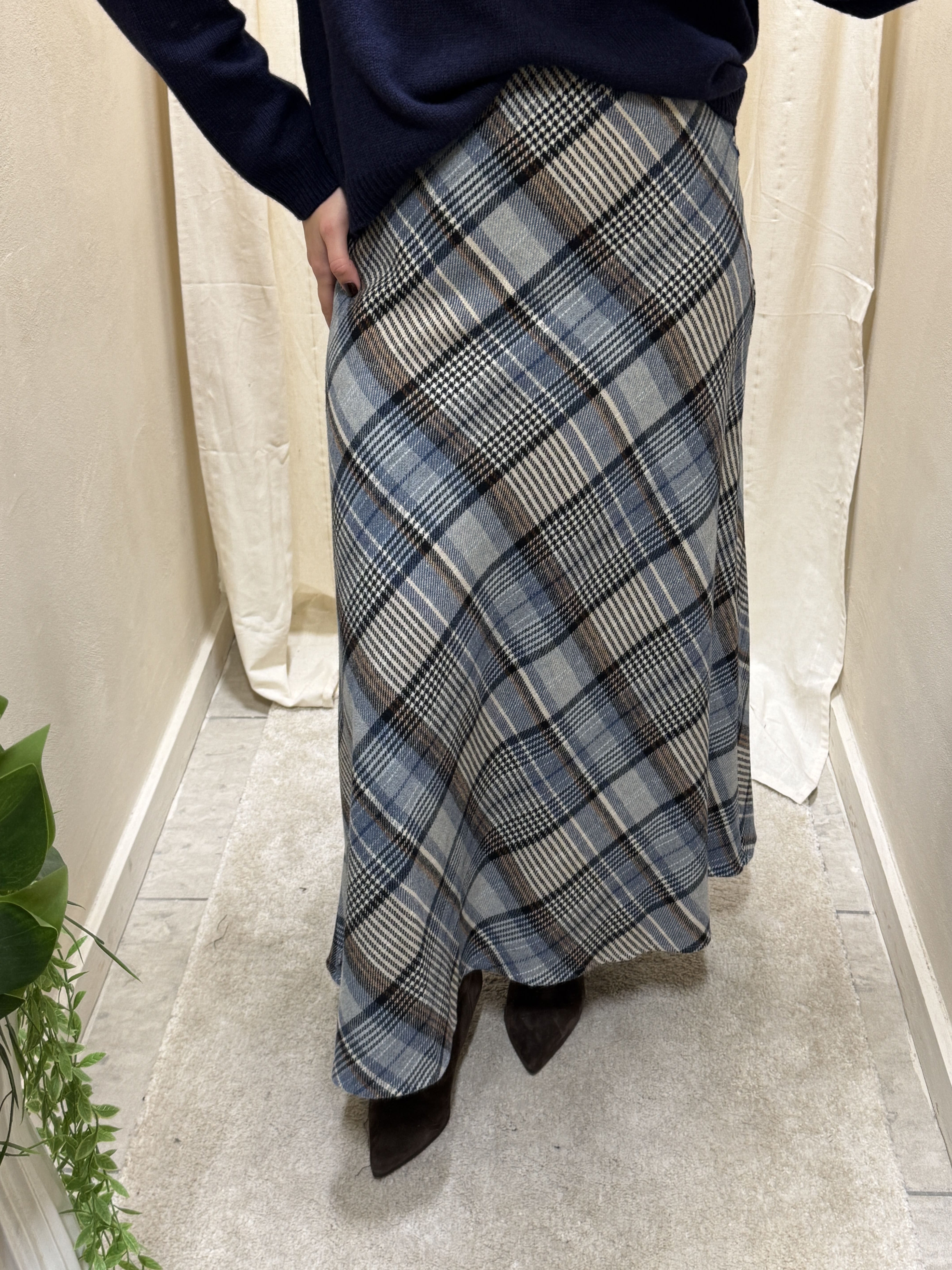 Gonna lunga svasata quadri Tensione In