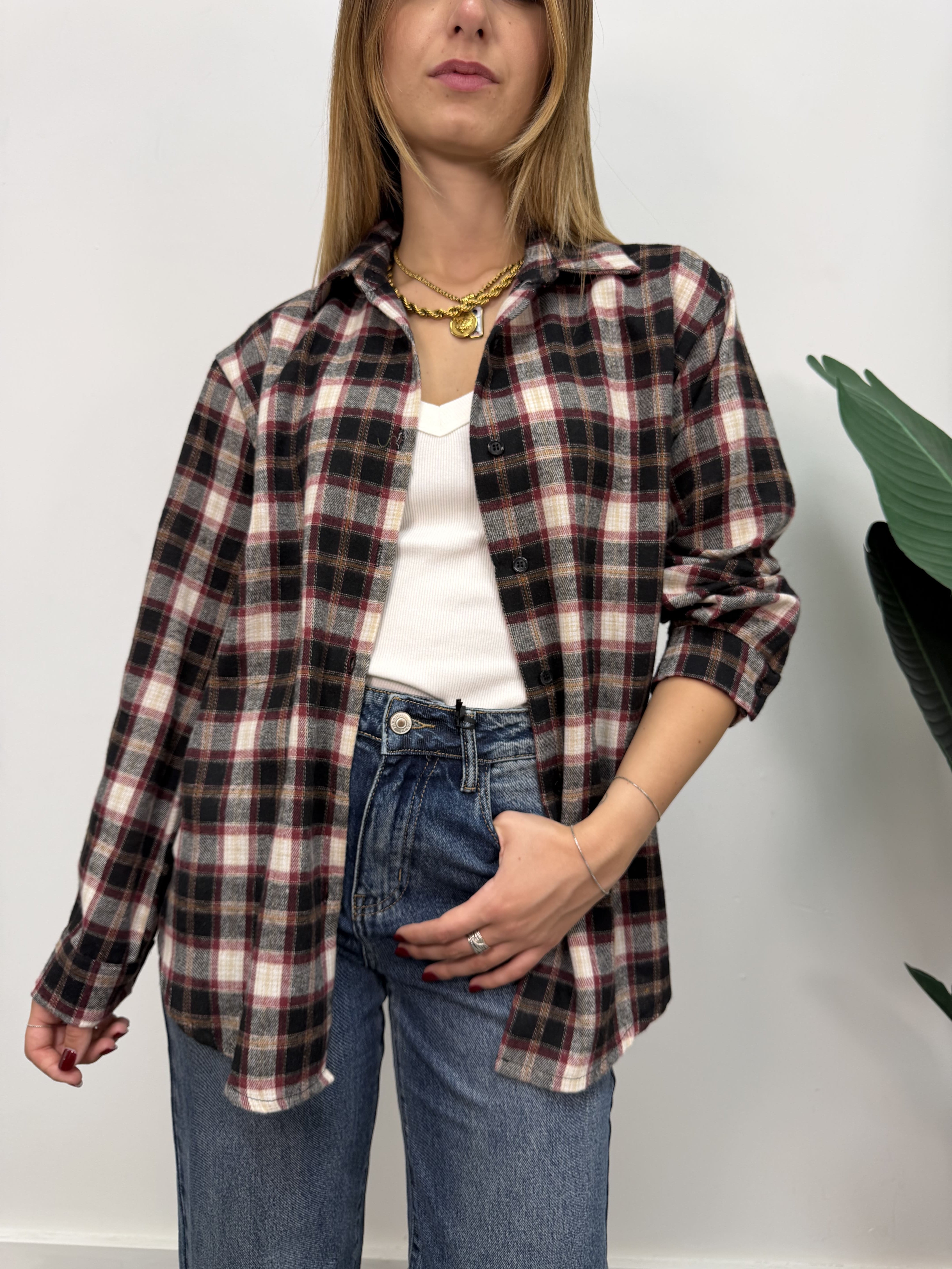 Camicia over check in flanella MyD