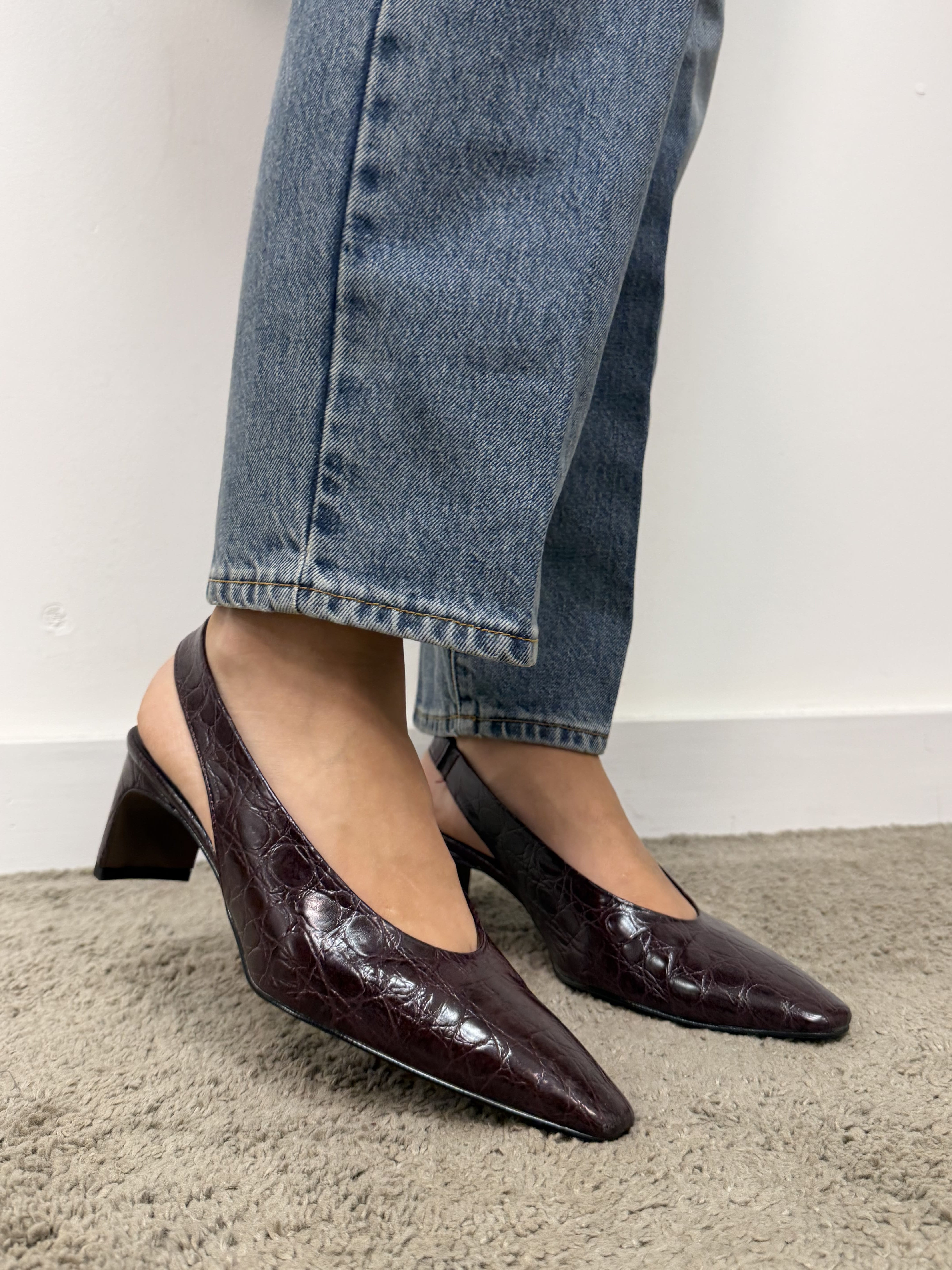Slingback effetto pitone Divine Follie