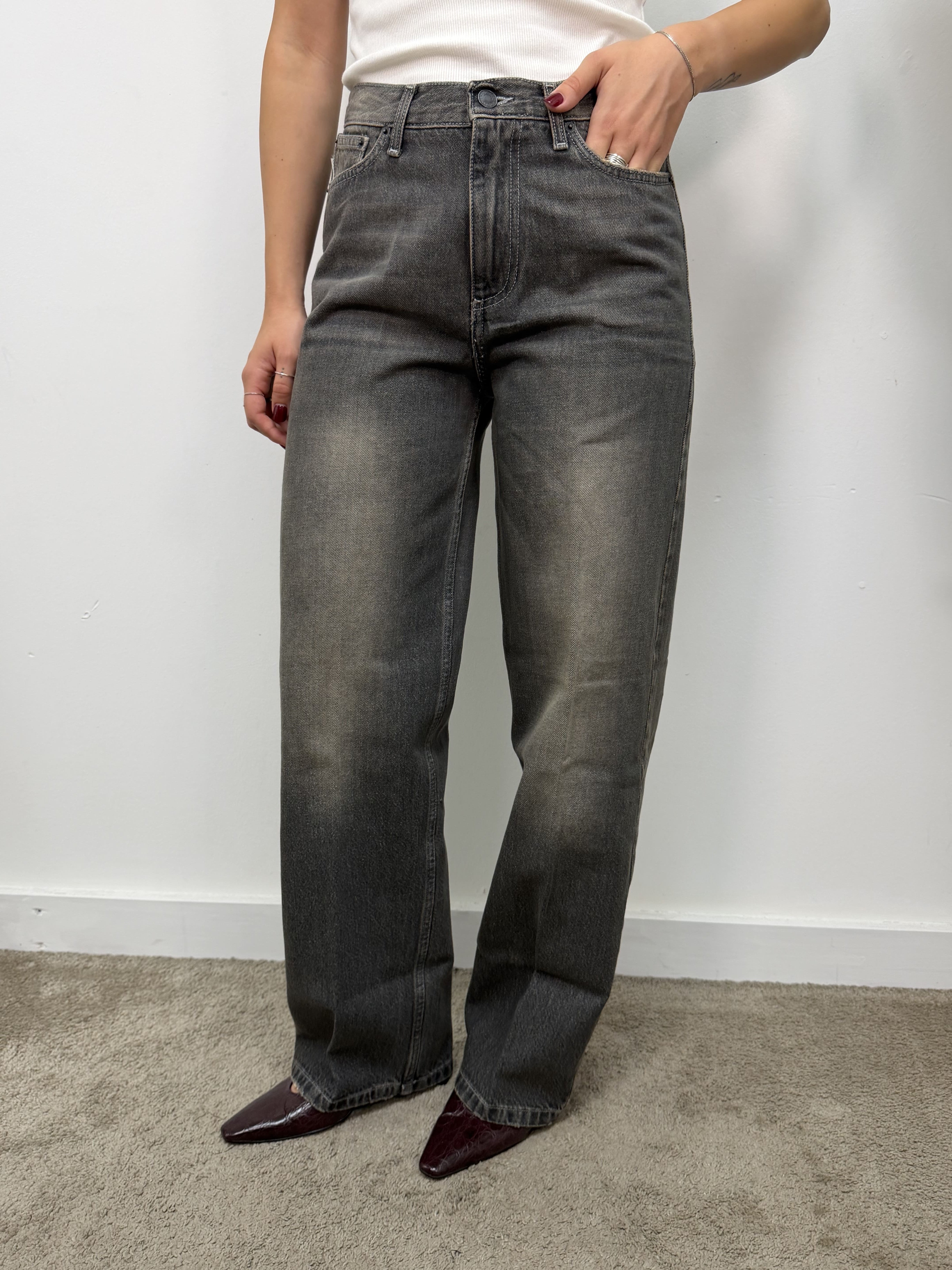 Jeans Xenobia grey gamba dritta VICOLO