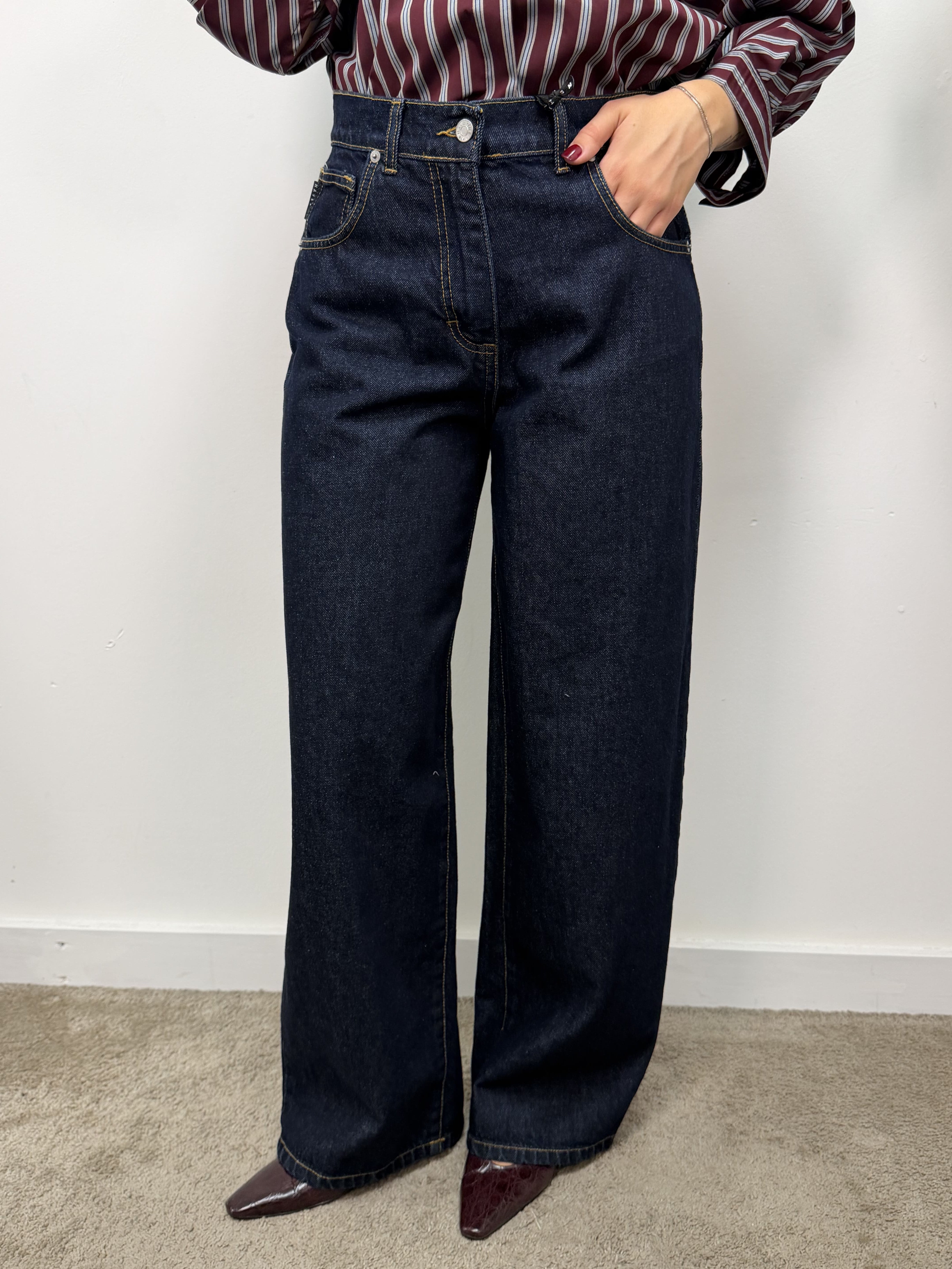 Jeans Bella gamba dritta denim scuro HaveOne